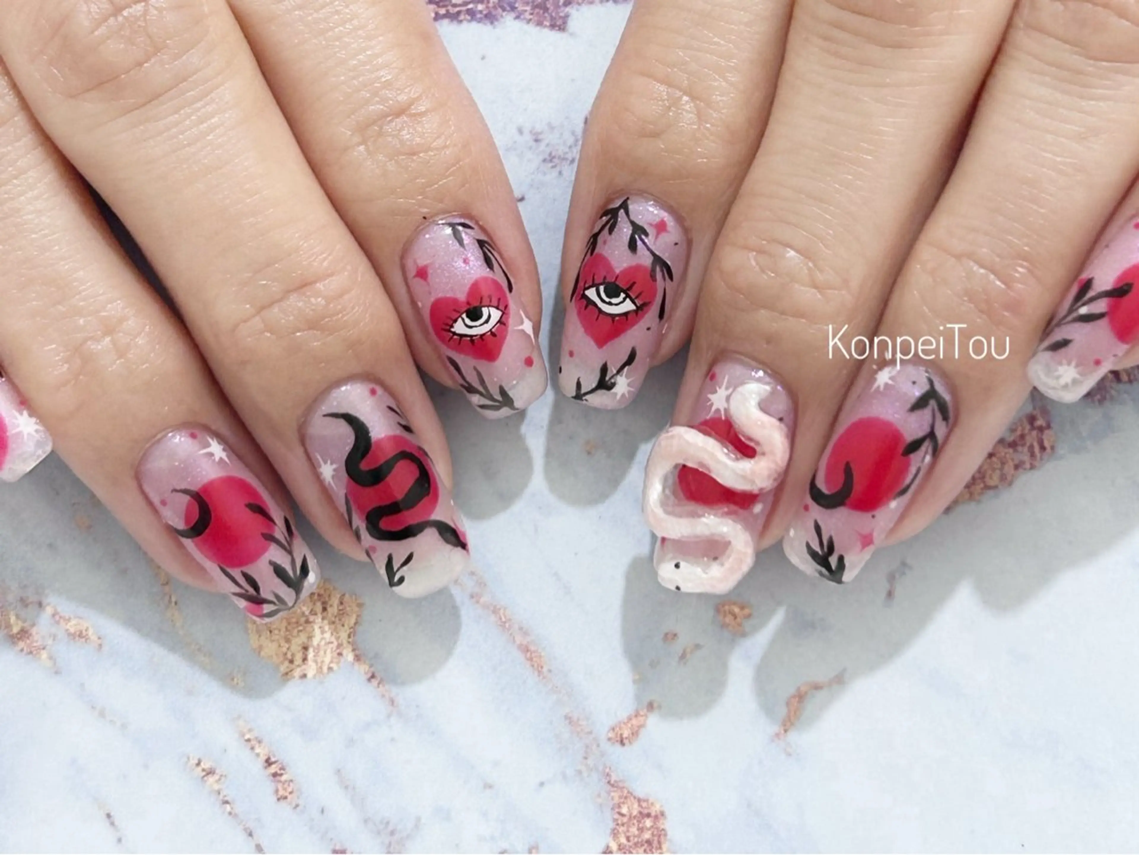 ネイル ハンドネイル おうちのネイルサロン　konpeiTou〜こんぺいとう〜所属・おうちのネイルサロン KonpeiTouのネイルデザイン