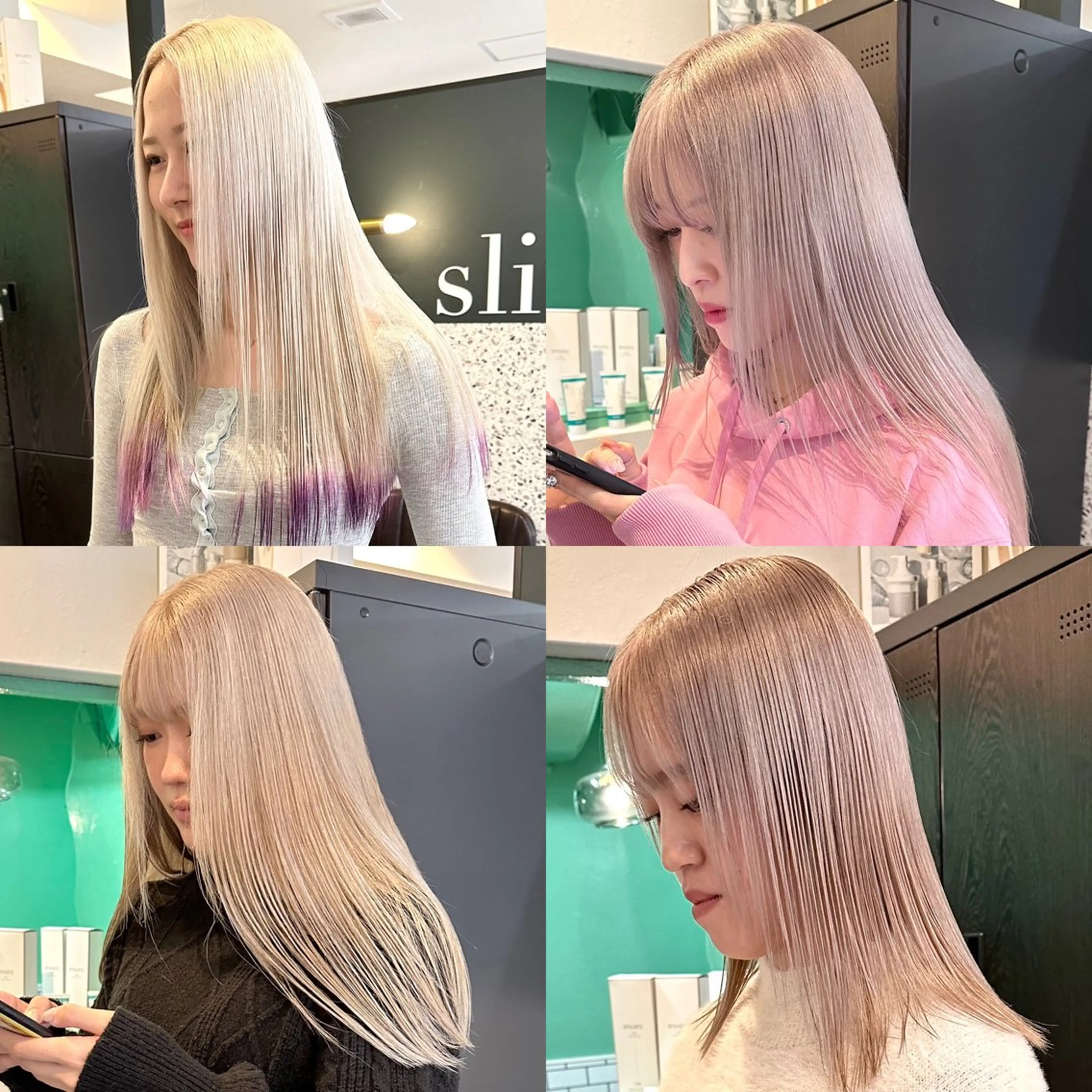 ロング ヘアカラー 難波/心斎橋/ボブ/ 髪質改善/ハイトーンのヘアスタイル