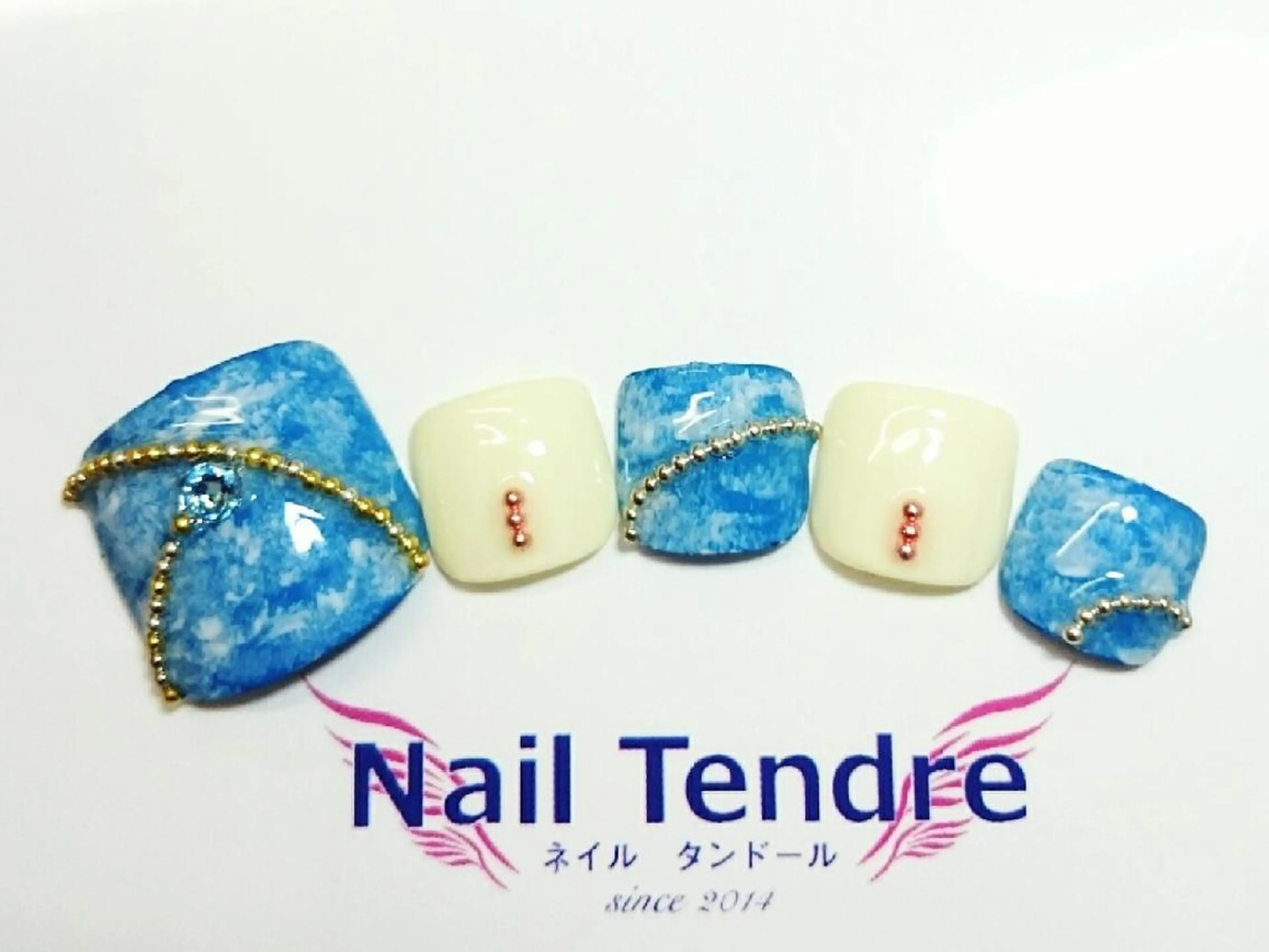 ネイル アートネイル ジェルネイル ソフトジェル ストーンネイル フットネイル Nail  Tendreのネイルデザイン
