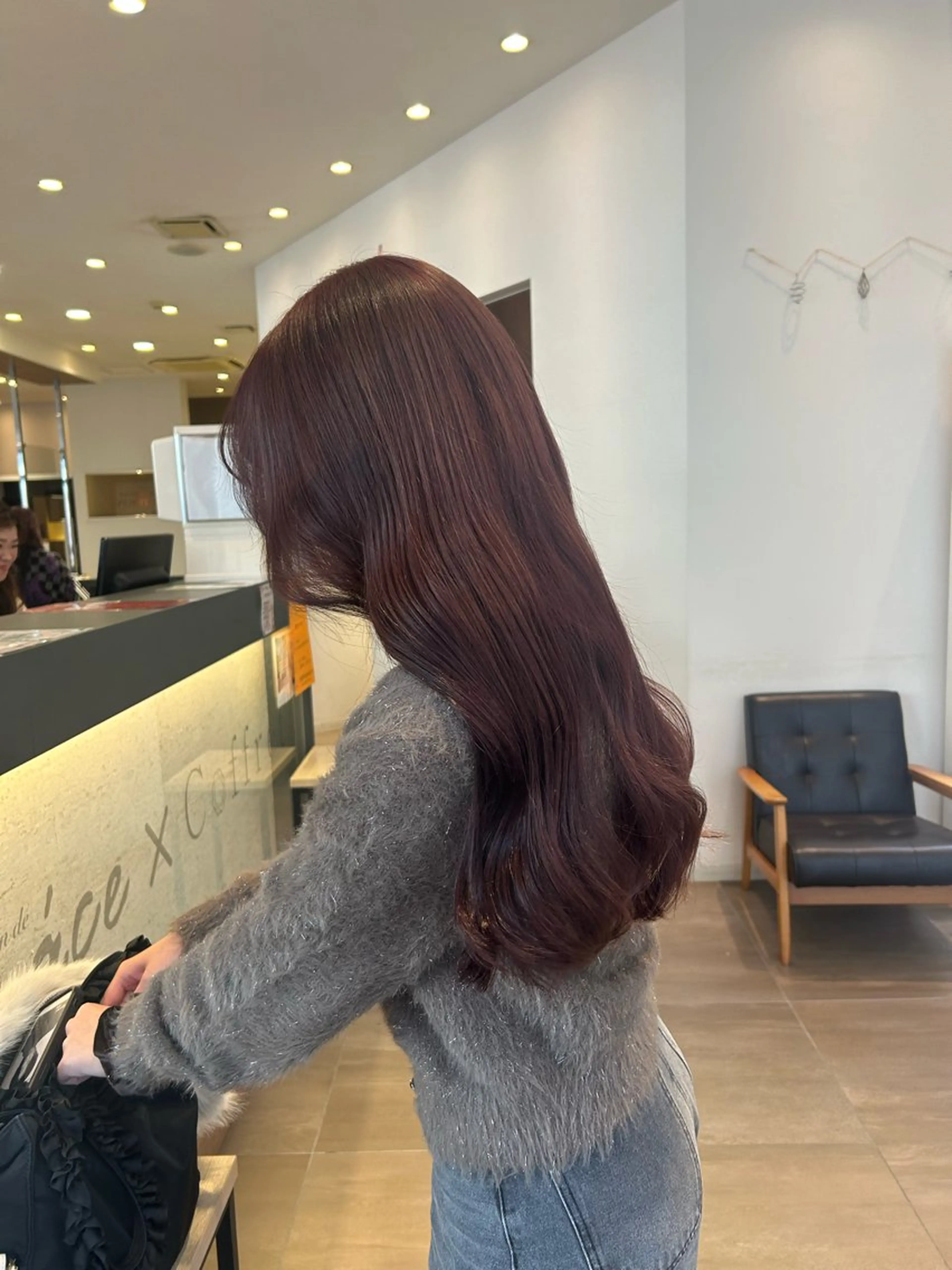 セミロング ピンクブラウン ヘアカラー 🕯透明感カラー／ 似合わせレイヤー🎀のヘアスタイル