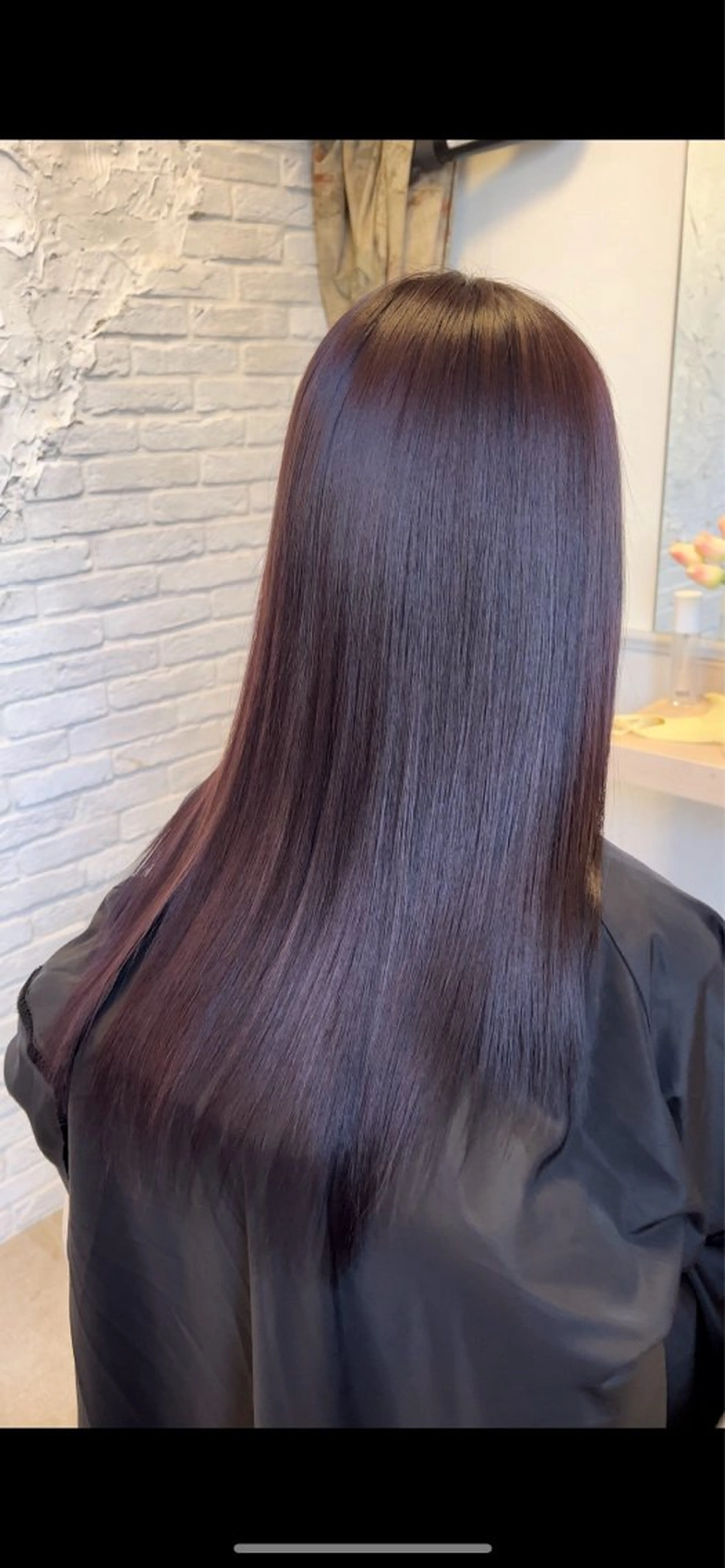 セミロング ヘアカラー トリートメント SHIN/レイヤー カット×クロスパーマのヘアスタイル