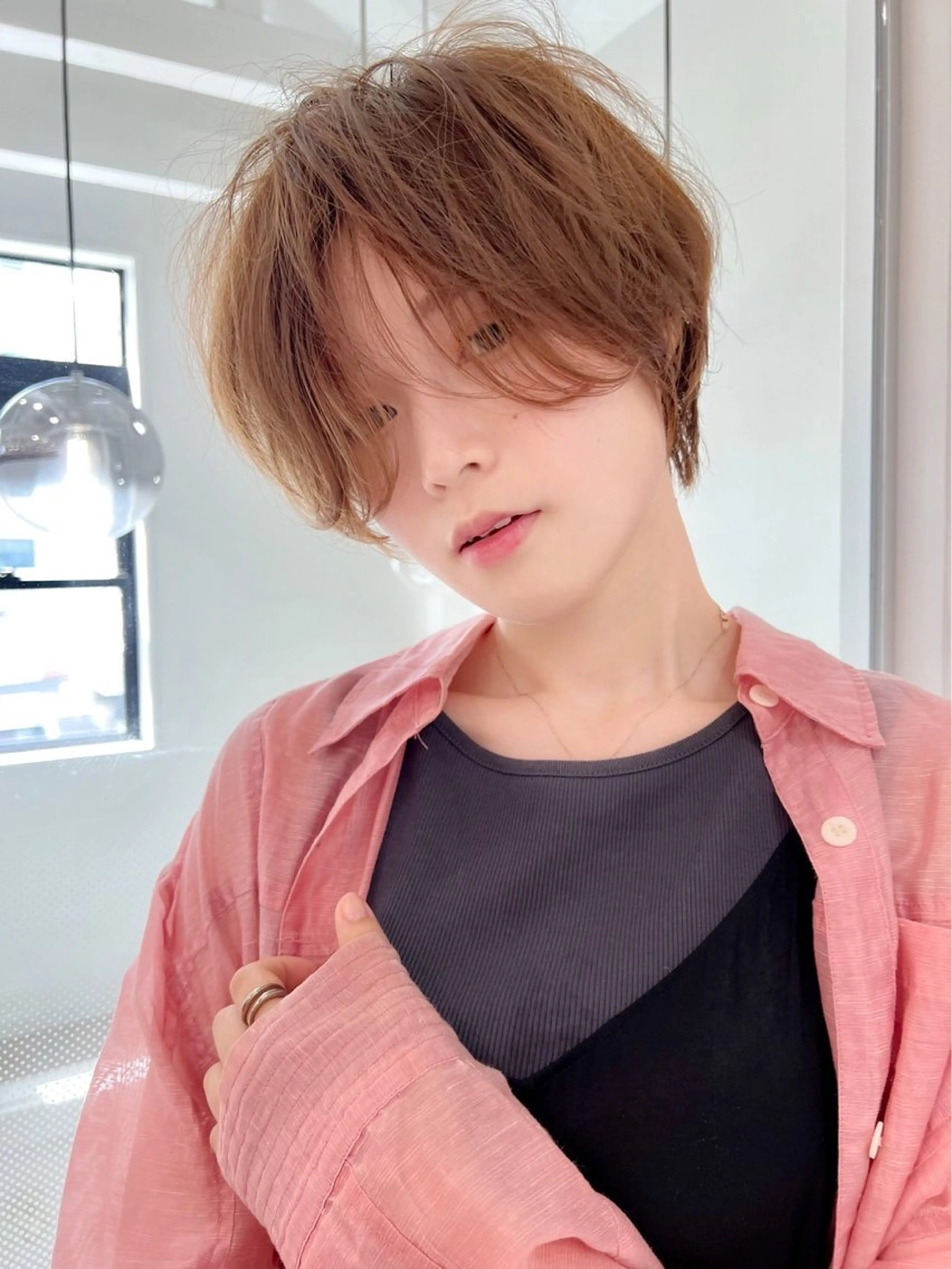 ショート ボブ くびれヘア 顔周りカット ハイライト 髪質改善 カット ヘアカラー トリートメント ショート/縮毛矯正 /大宮/惇平のヘアスタイル