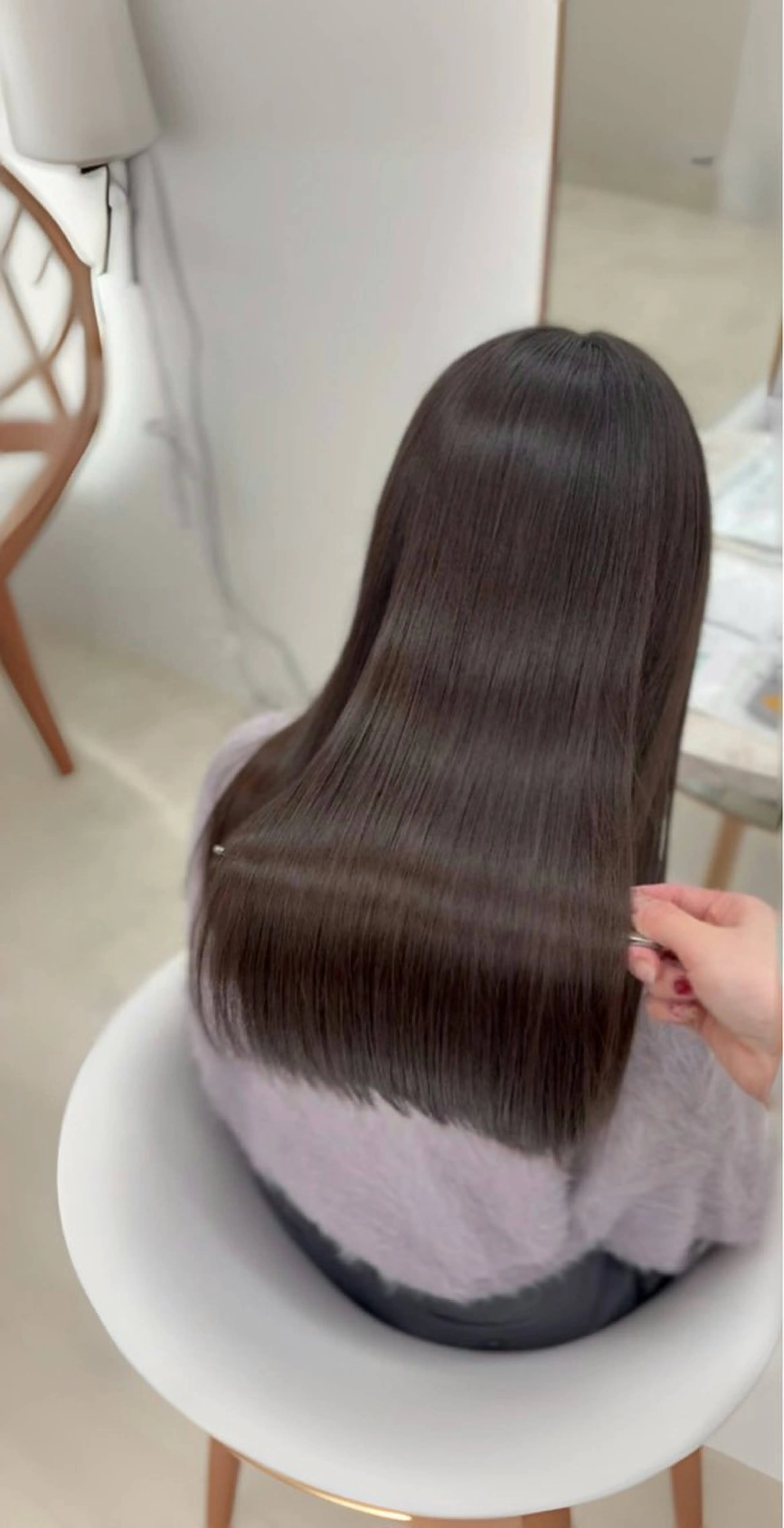 ロング 縮毛矯正 トリートメント tomoka/ 茶屋町/モデル募集中のヘアスタイル