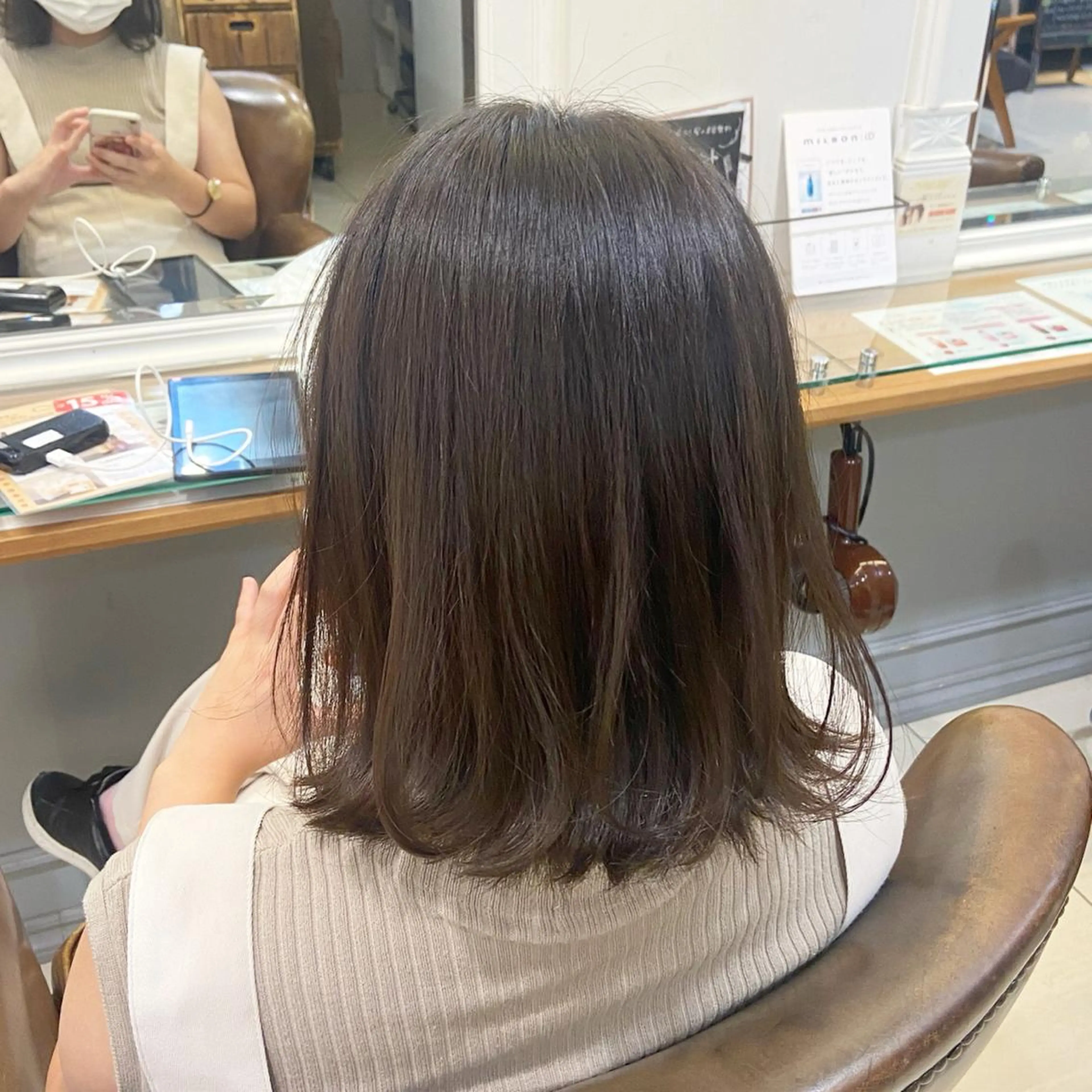 ミディアム カラー グレージュ オリーブグレージュ オリーブグレー カット ヘアカラー 🫧 nanaco🫧のヘアスタイル
