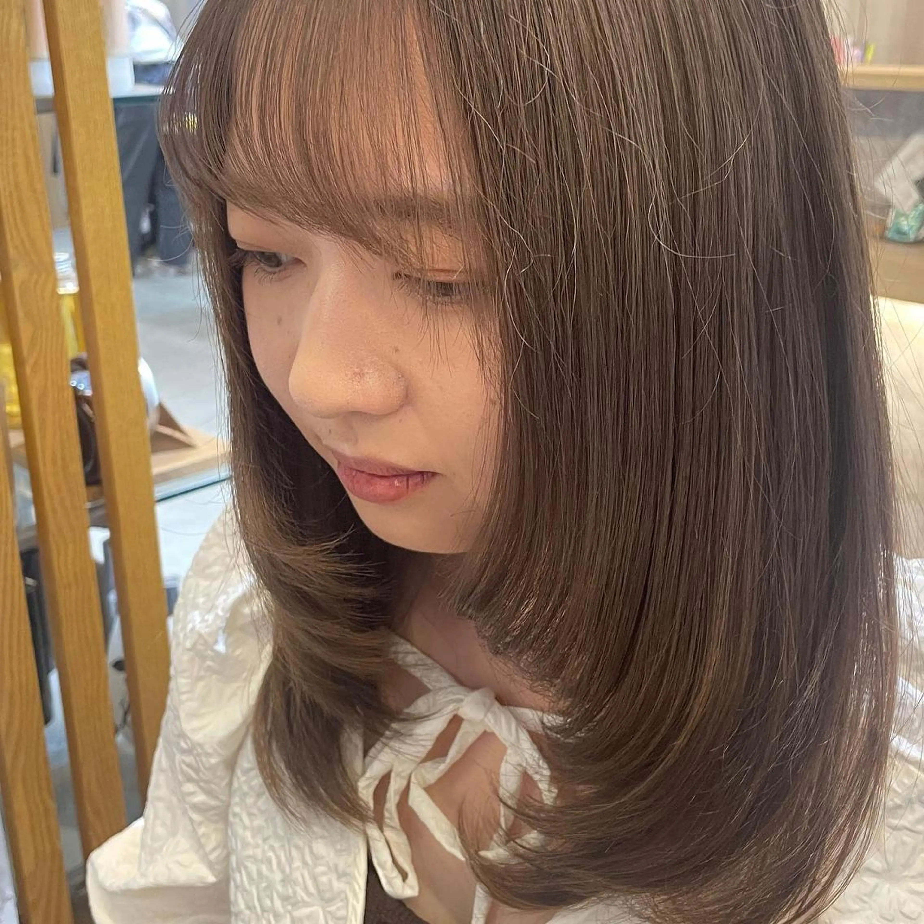 カラー ヘアアレンジ ブリーチ 透明感カラー ブリーチなしカラー 𝙢𝙞𝙮𝙪🎀 girly hairのヘアスタイル