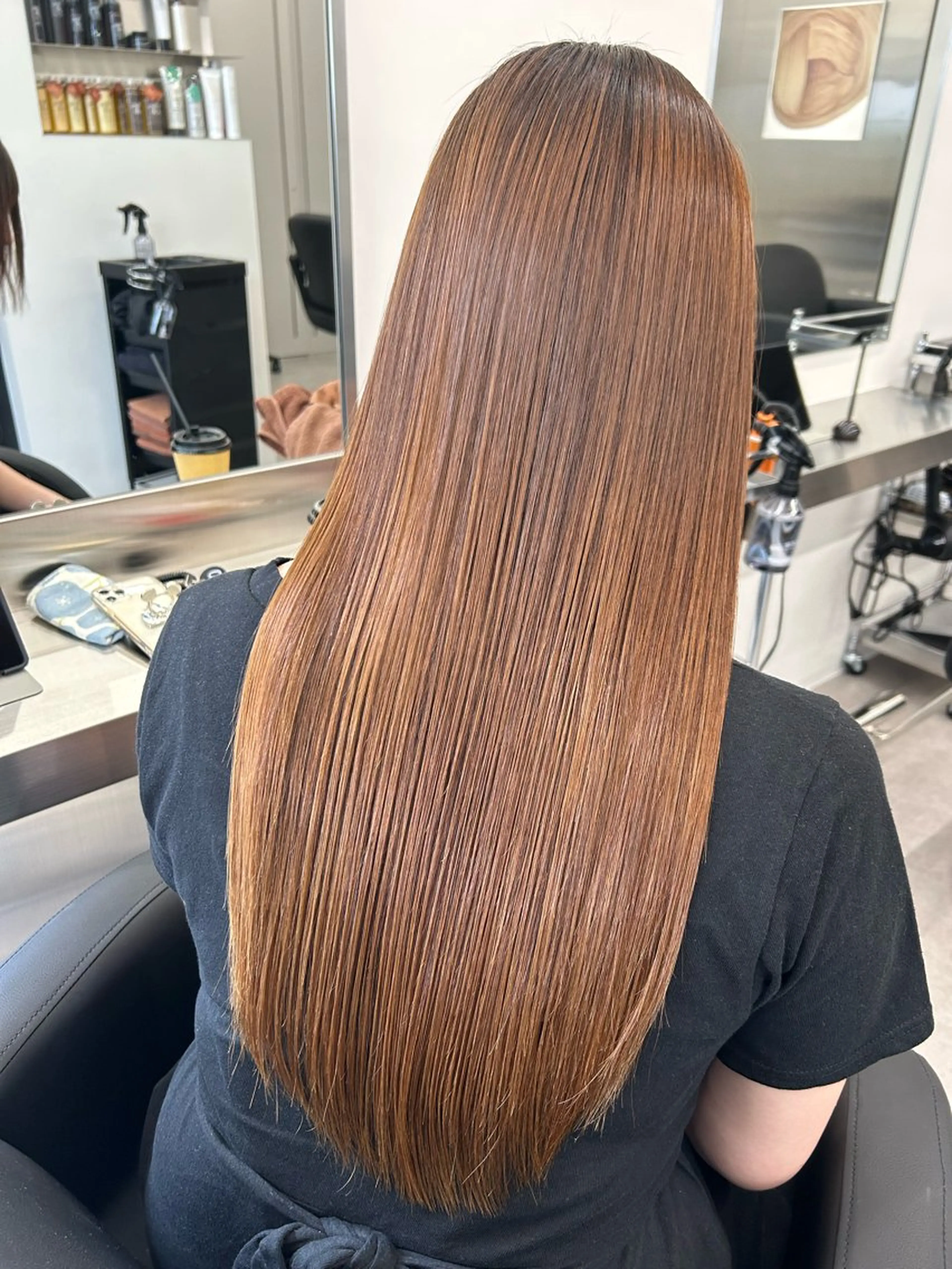 ロング 最高級人毛 100%エクステ茉央のヘアスタイル