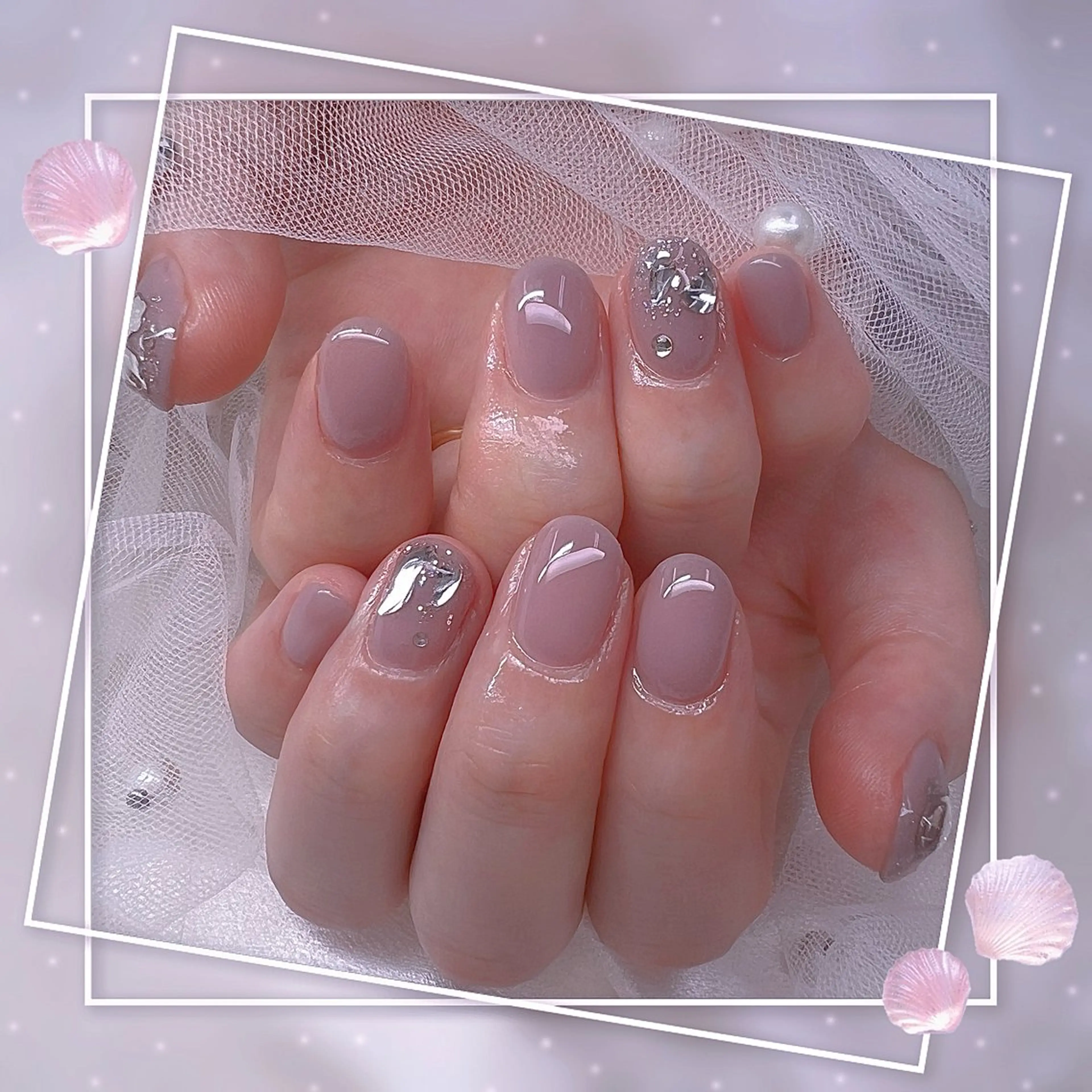 ネイル チークネイル フレンチネイル グラデーション マグネットネイル マグネットフレンチ Chill Nailsalonのネイルデザイン