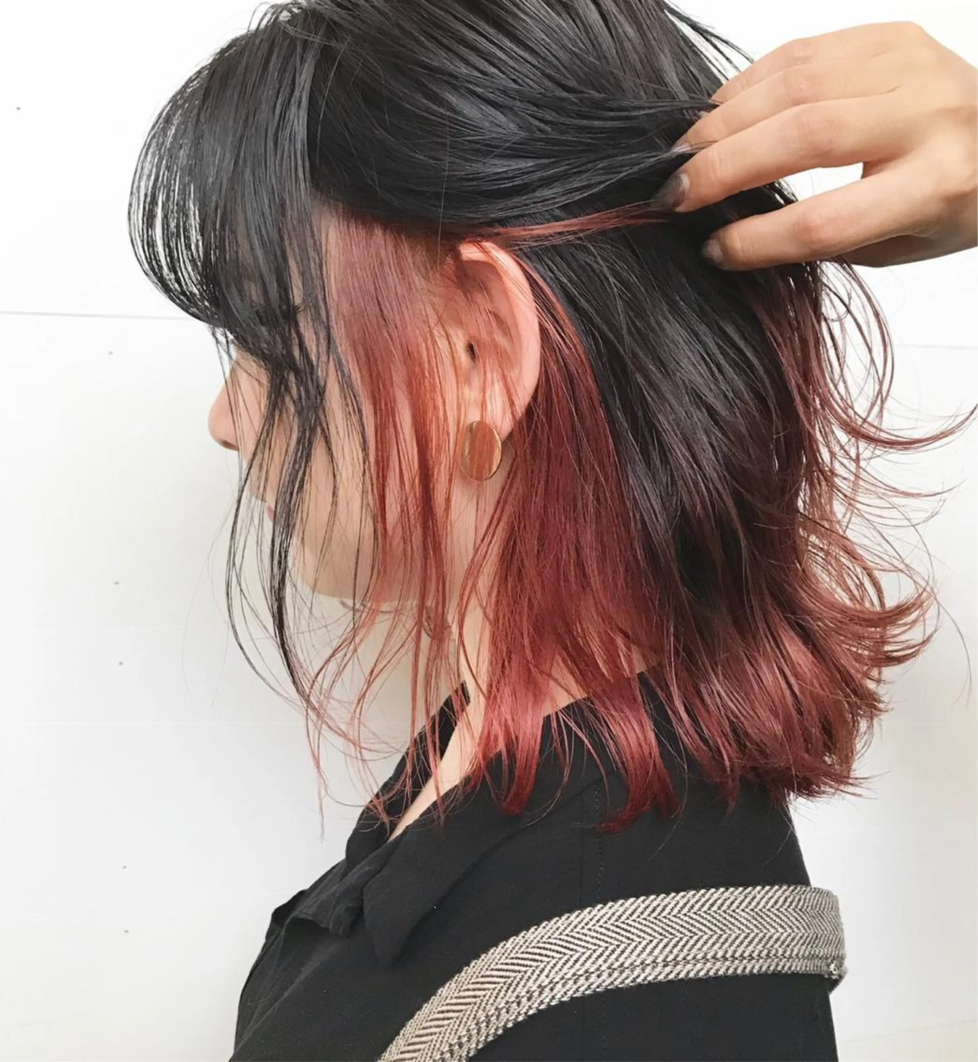 ミディアム カラー ヘアアレンジ インナーカラー 中澤 昌美のヘアスタイル