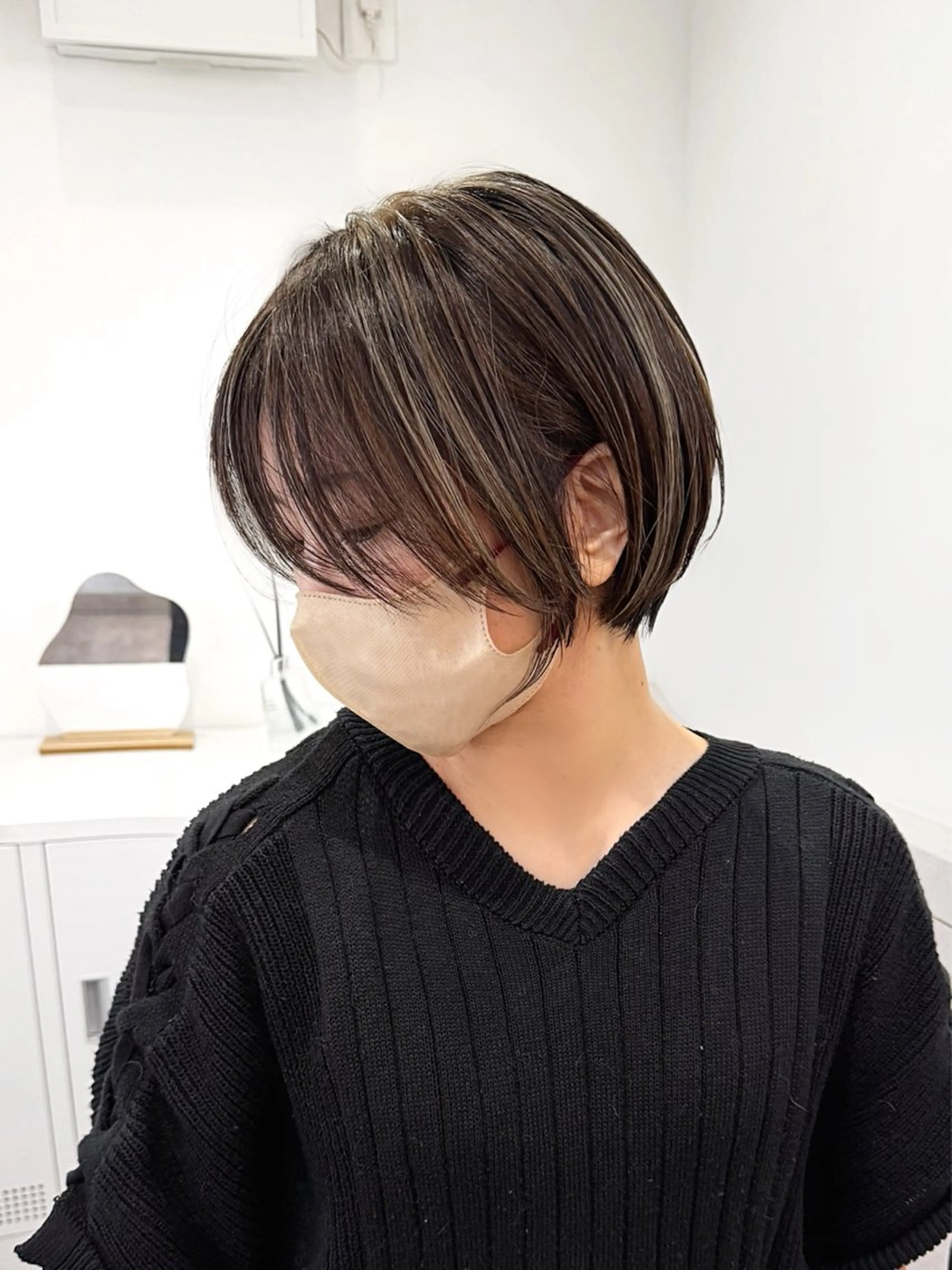 ショート カラー ハイライトカラー ハイライト hair salon suiw所属・ハイトーンショート 特化吉田義隆のヘアスタイル