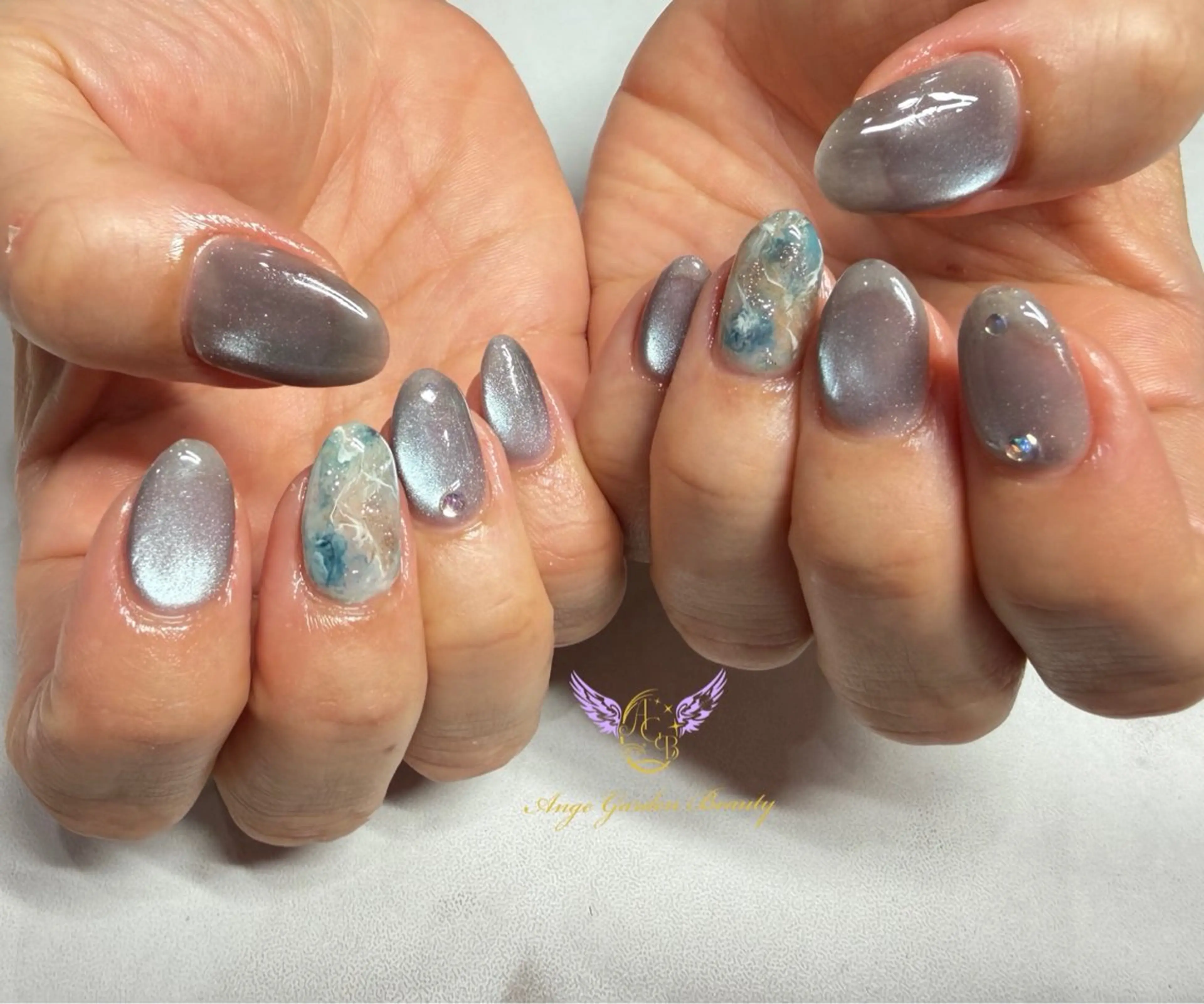 ネイル ニュアンスネイル ハンドネイル AngeGarden Beautymihoのネイルデザイン