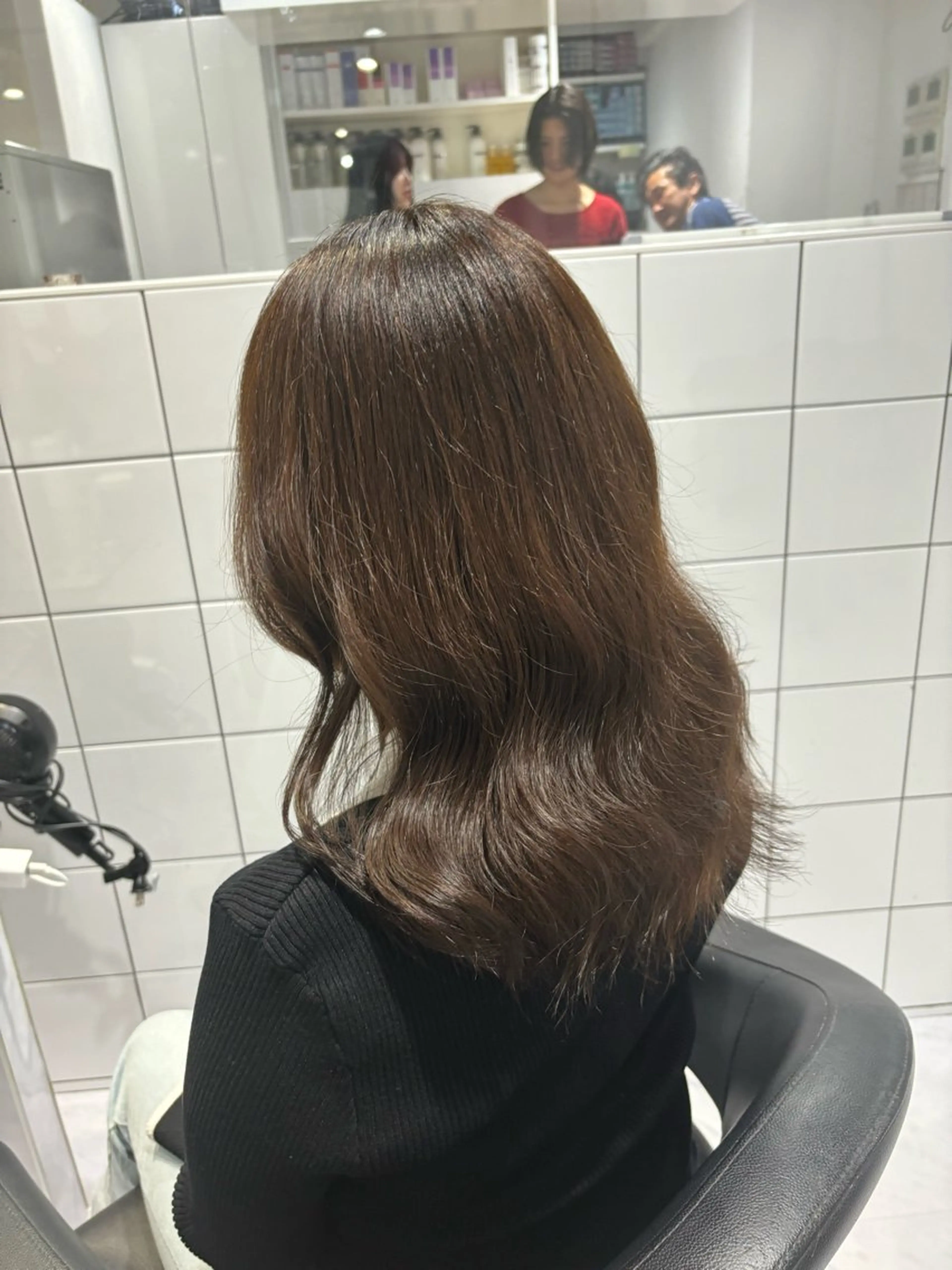 セミロング カラー ブラウンカラー 透明感カラー 髪質改善 ヘアカラー トリートメント ヘッドスパ ヘアセット 表参道♡暗髪♡ 艶カラー♡アユミのヘアスタイル