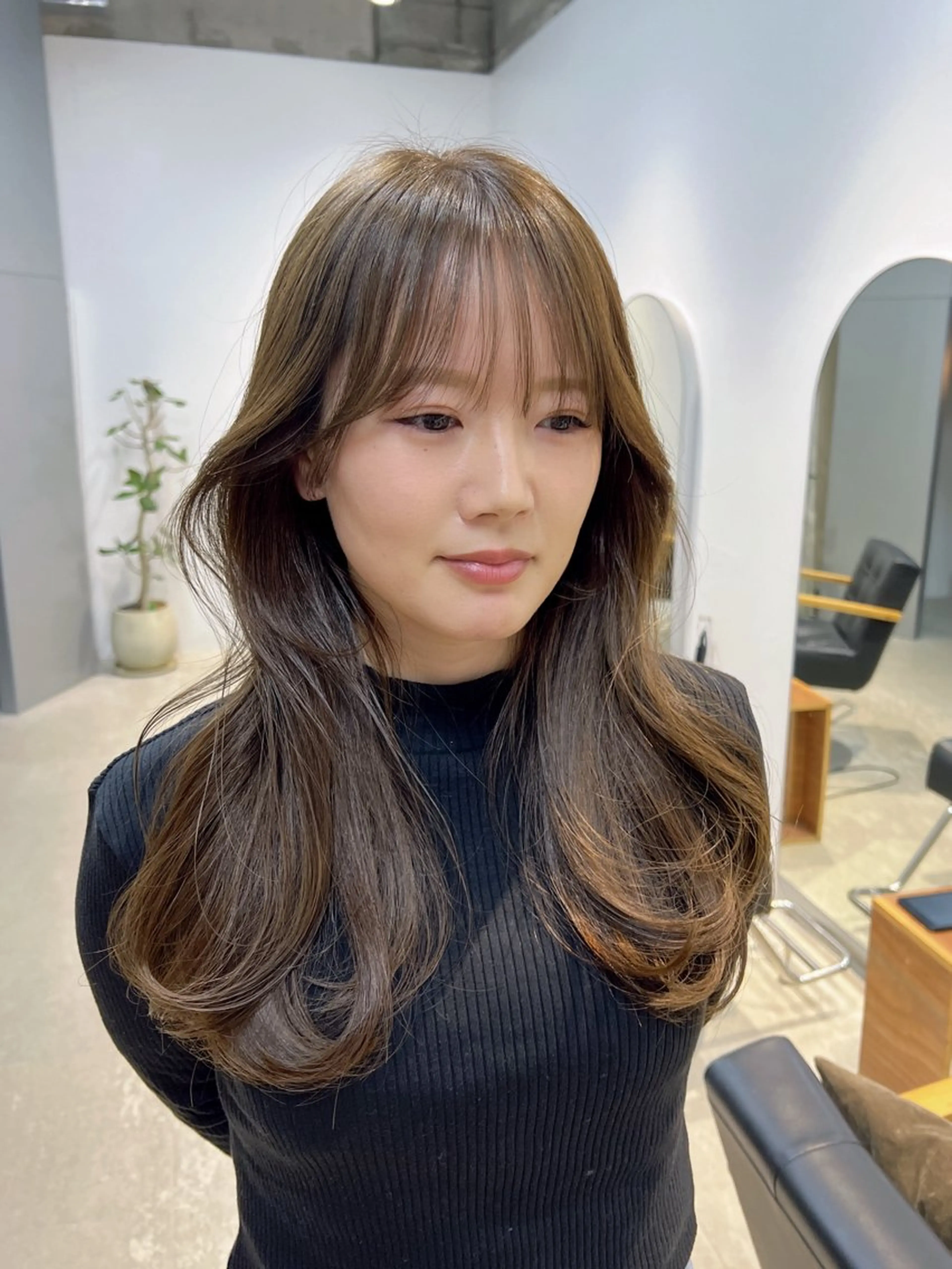 ロング カラー 谷町/Le'a /竹原しおなのヘアスタイル