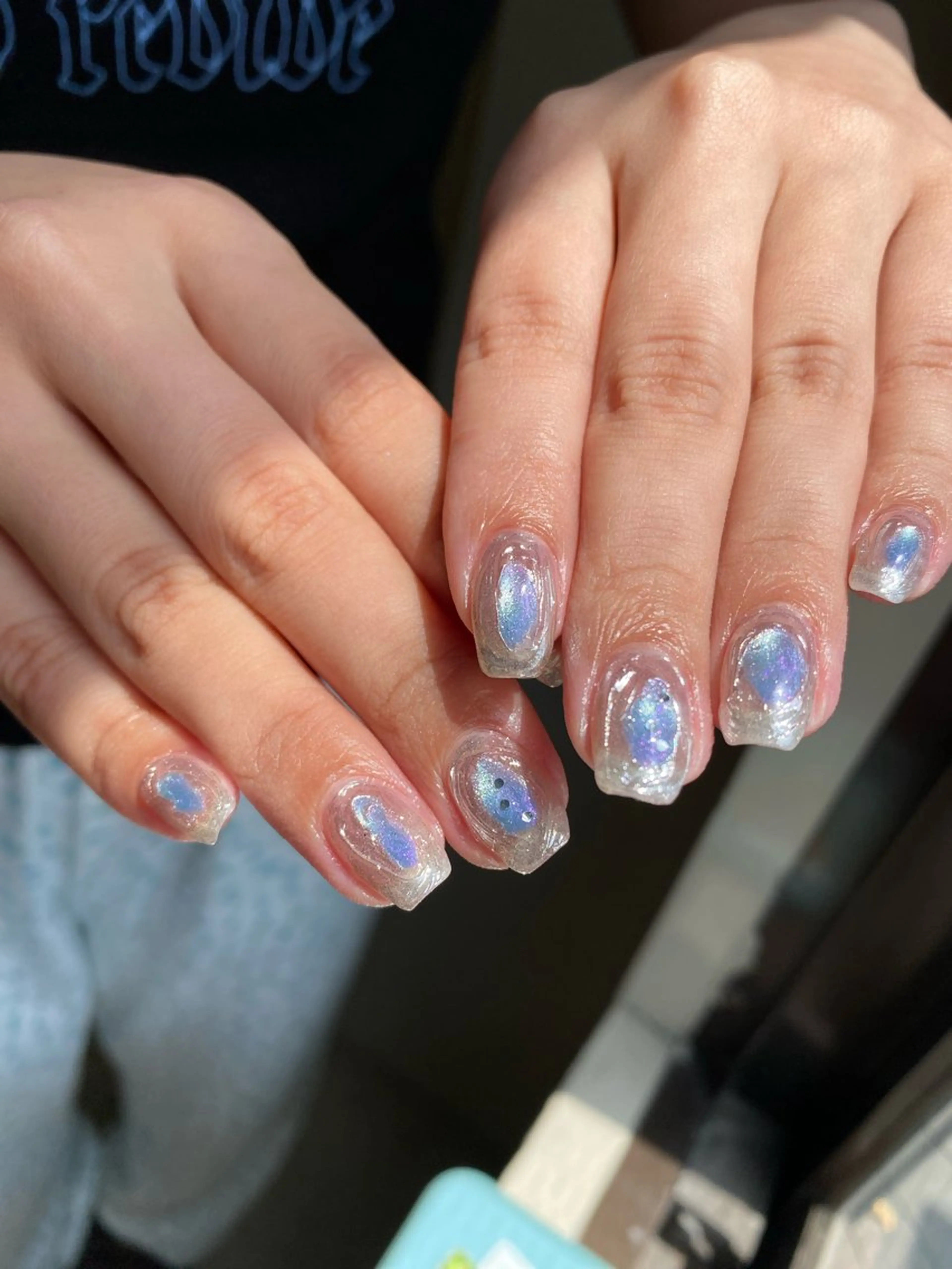 ネイル 成人式 フレンチネイル ジェルネイル ガーリー マグネットネイル ハンドネイル 草加ニュアンスネイル 🌚hersのネイルデザイン