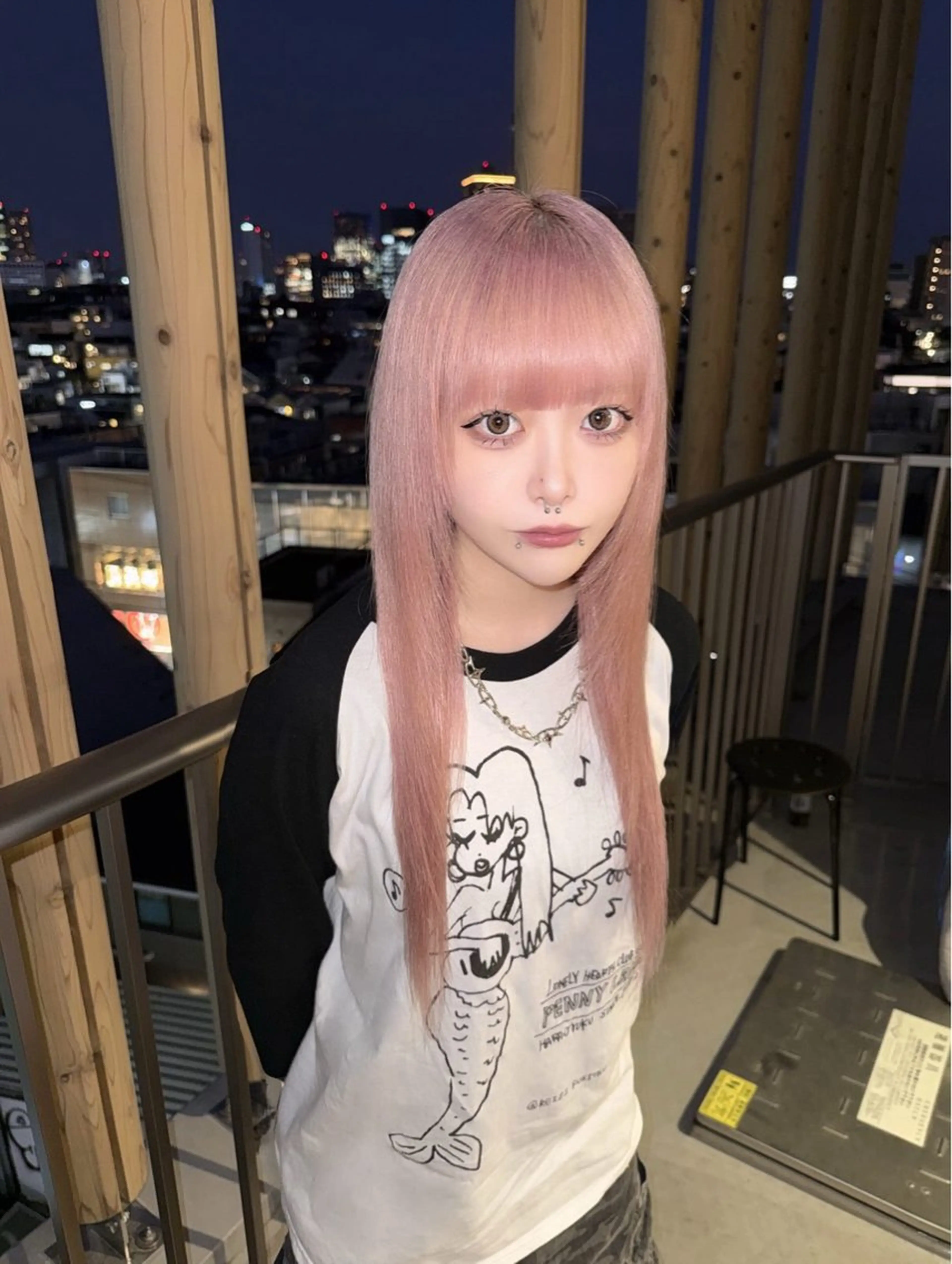 ロング カラー ピンクカラー ヘアカラー ハイトーン/ピンク カラー/めい🎀のヘアスタイル