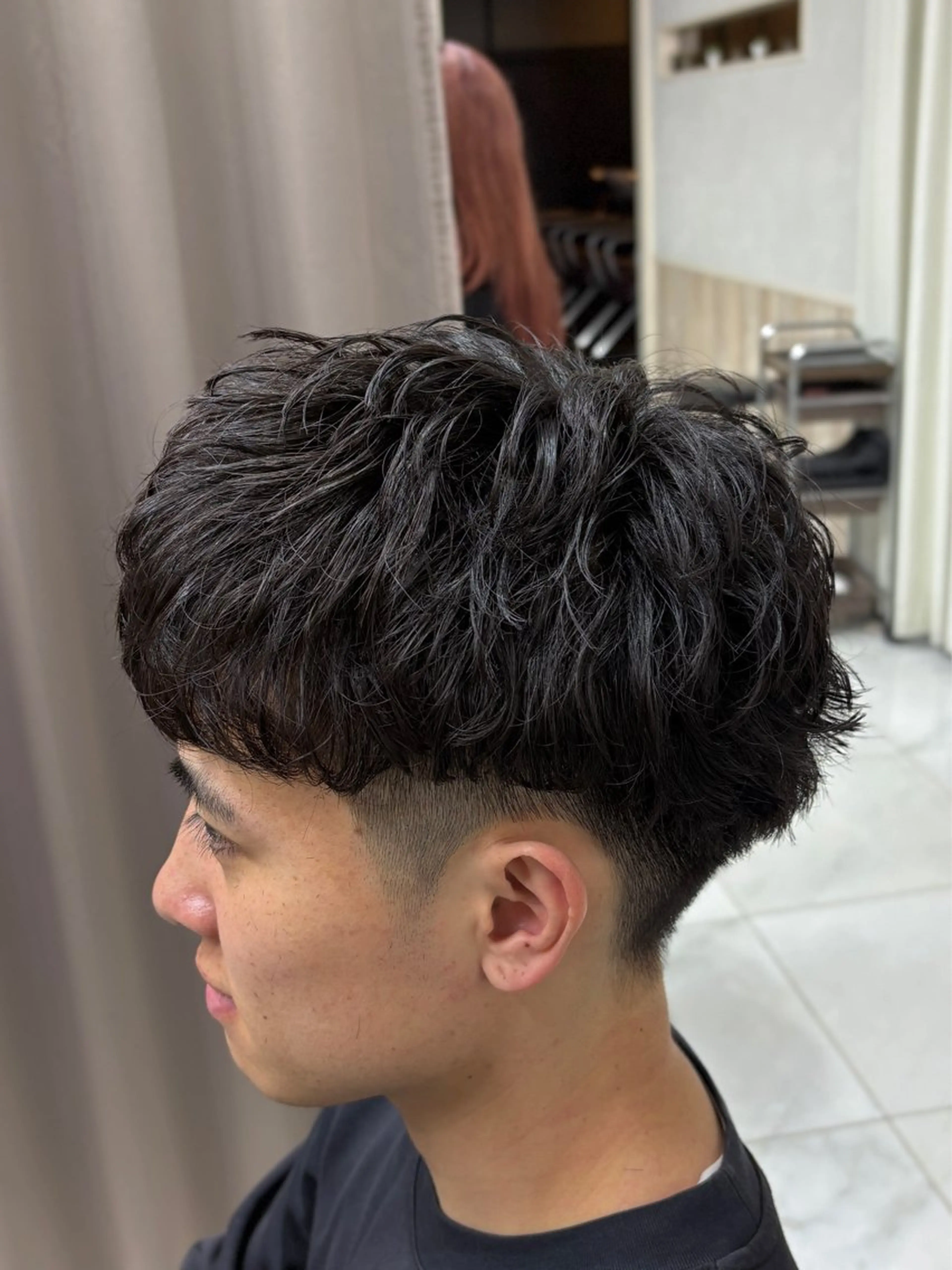 ショート パーマ メンズ カット パーマ GRANDEUR ryuのヘアスタイル