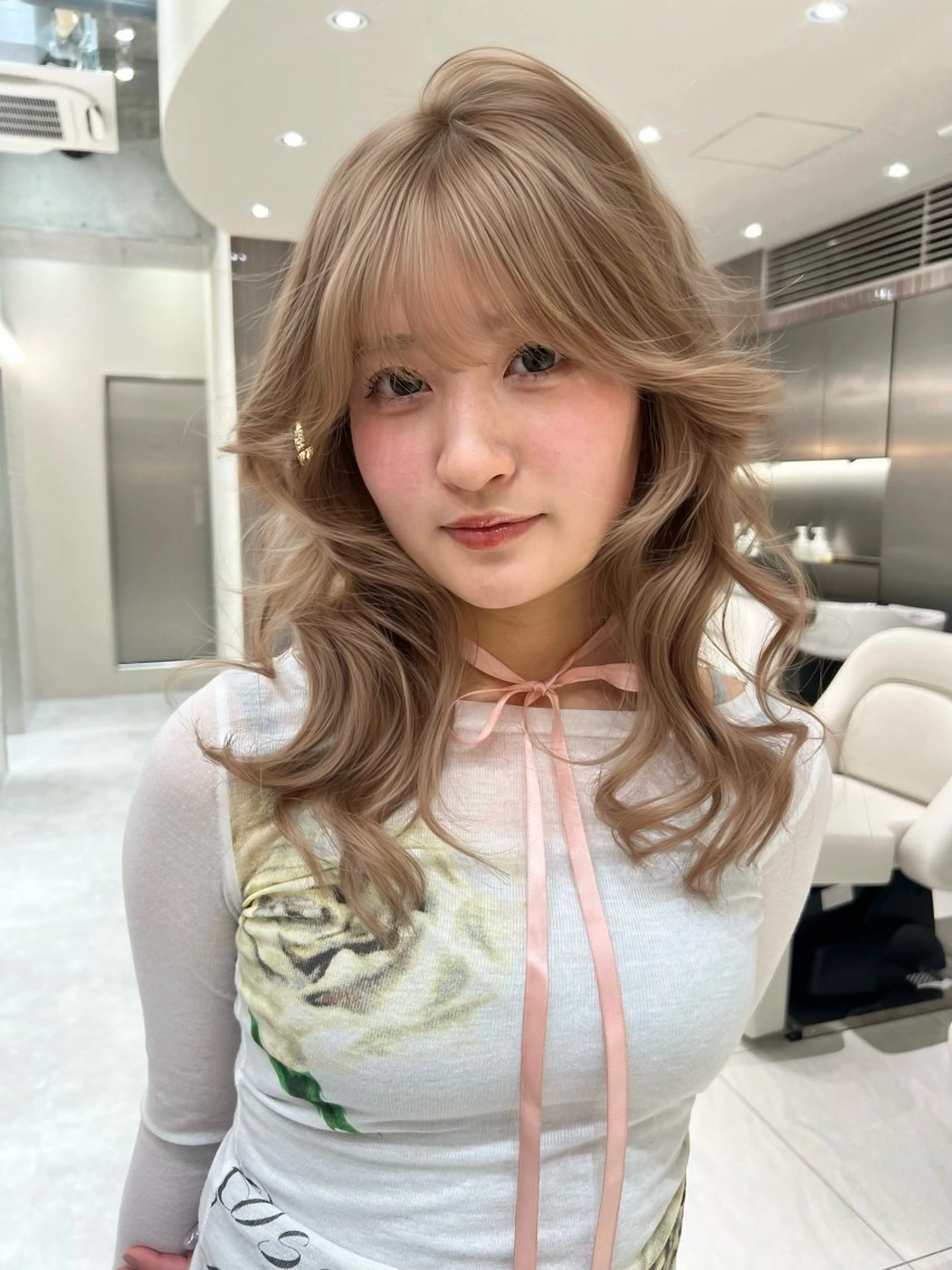 セミロング ヘアカラー トリートメント SALOWIN天神大名WEST所属・福岡天神/さや 当日予約空きありのヘアスタイル