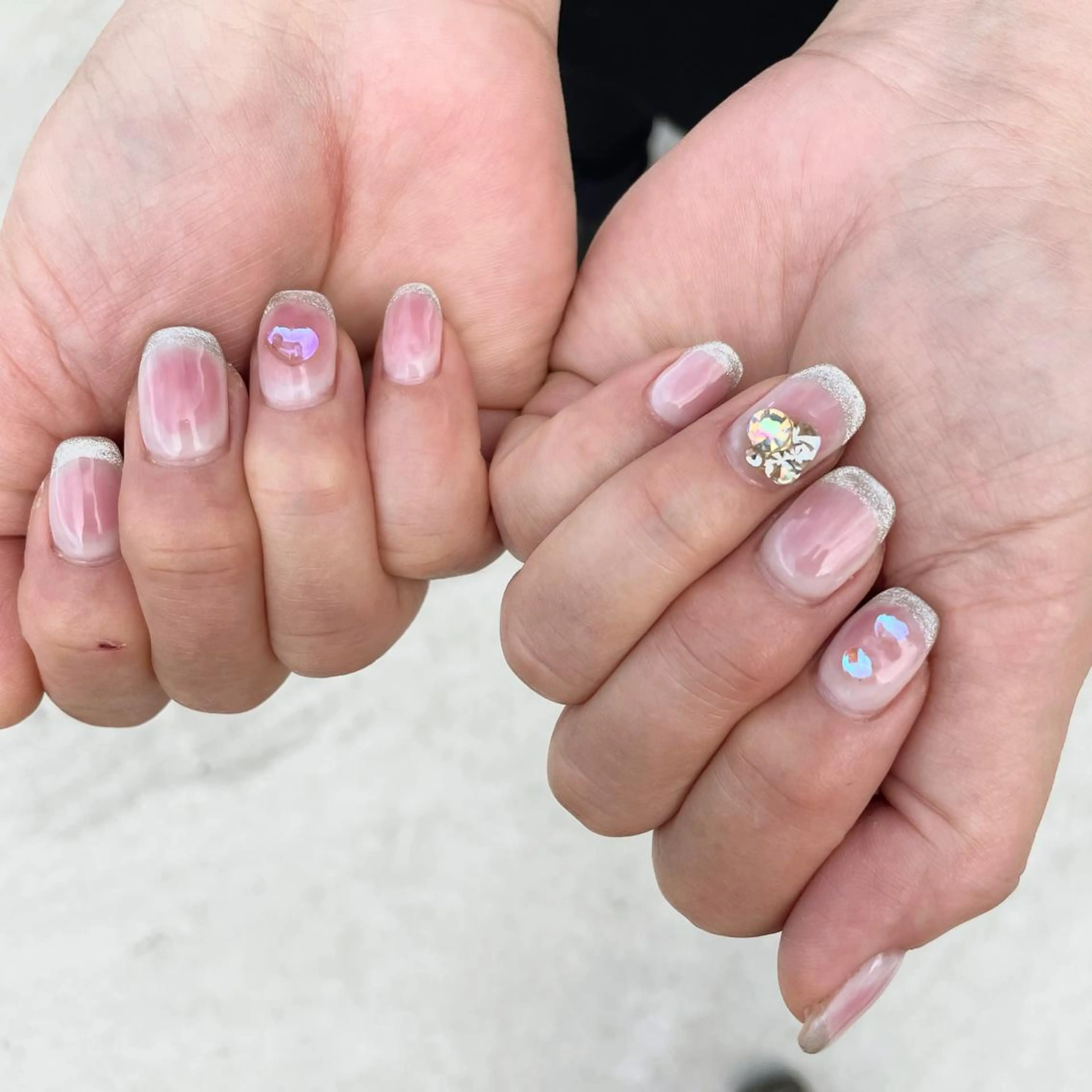 ネイル チークネイル フレンチネイル マグネットネイル マグネットフレンチ Sea  nail by emaのネイルデザイン
