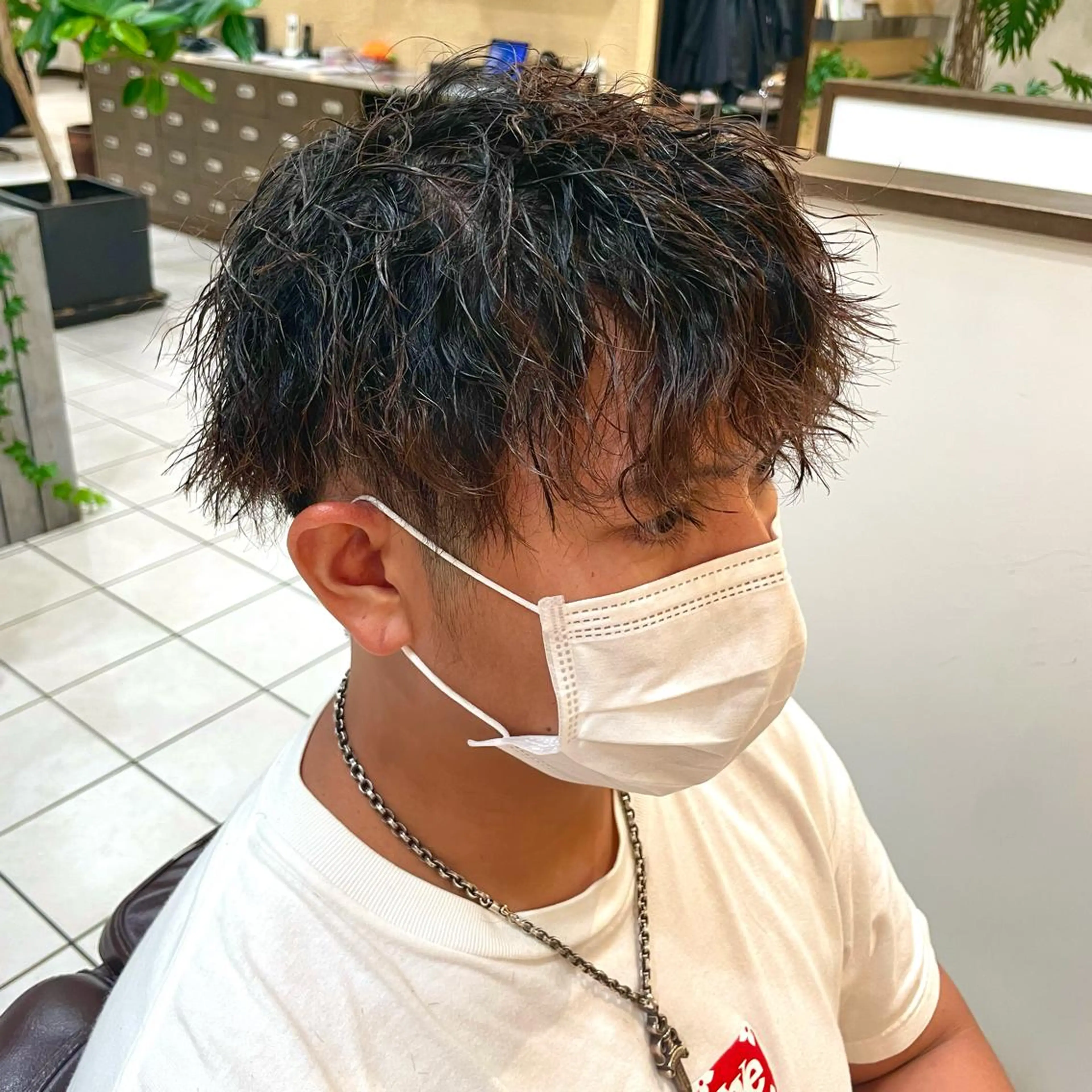 パーマ メンズ カット パーマ トリートメント 鈴木 レナのヘアスタイル