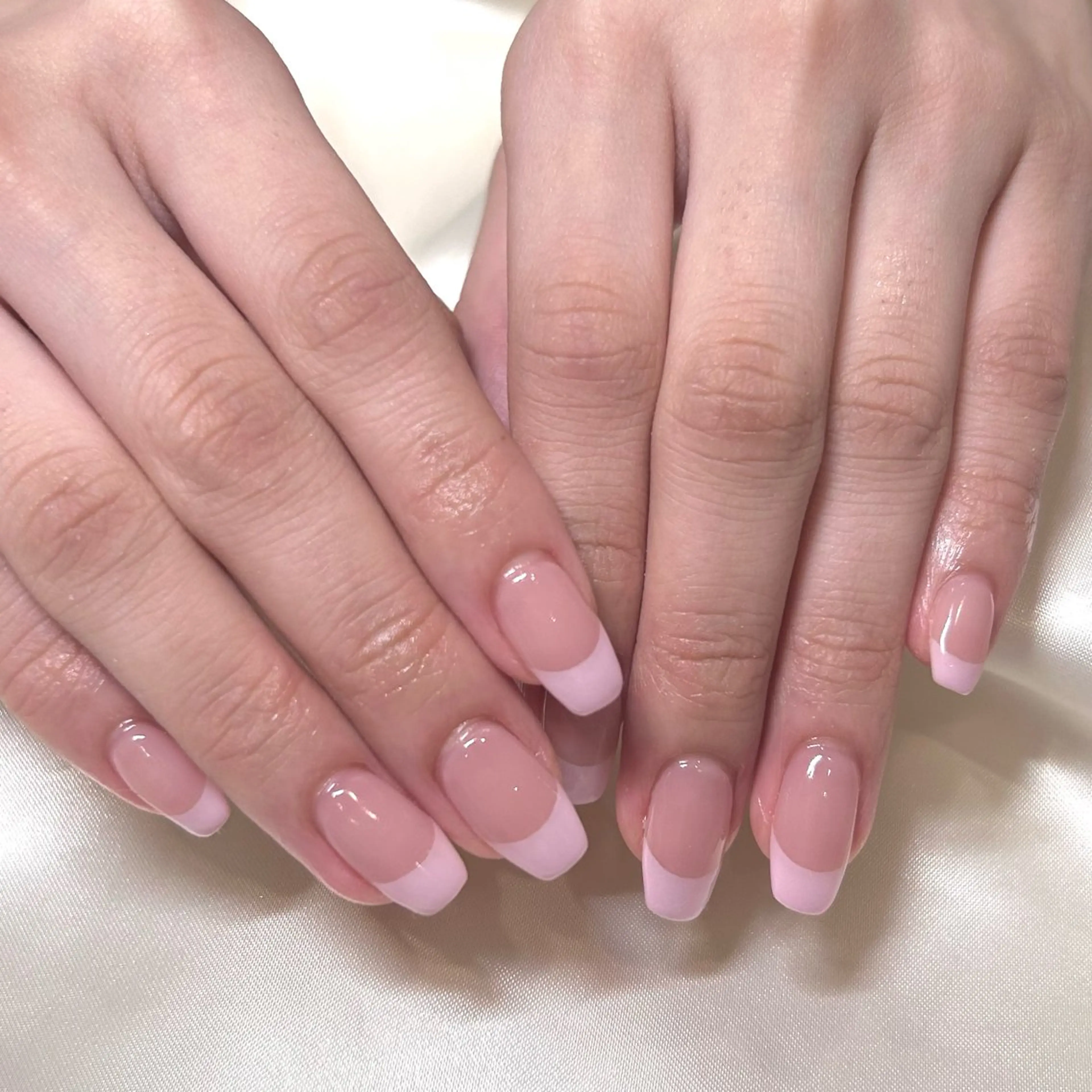 ✴︎.°☆オフ有りハンドクリアベースフレンチネイル✴︎.°☆の写真