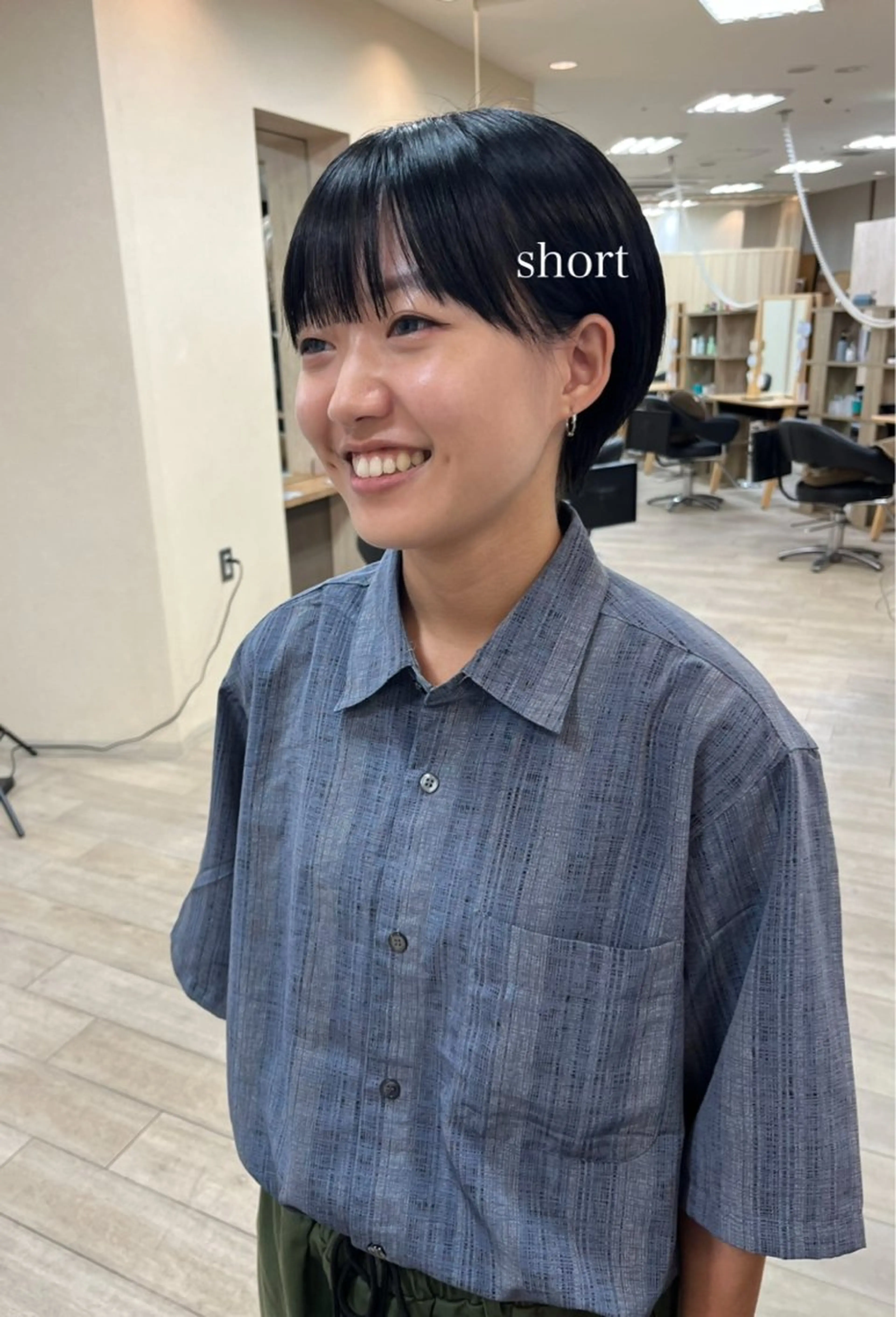 ショート カラー 切りっぱなしボブ ショートボブ ハンサムショート 丸みショート 黒髪 カット ヘアカラー トリートメント 初めてのショート お任せください✂️のヘアスタイル