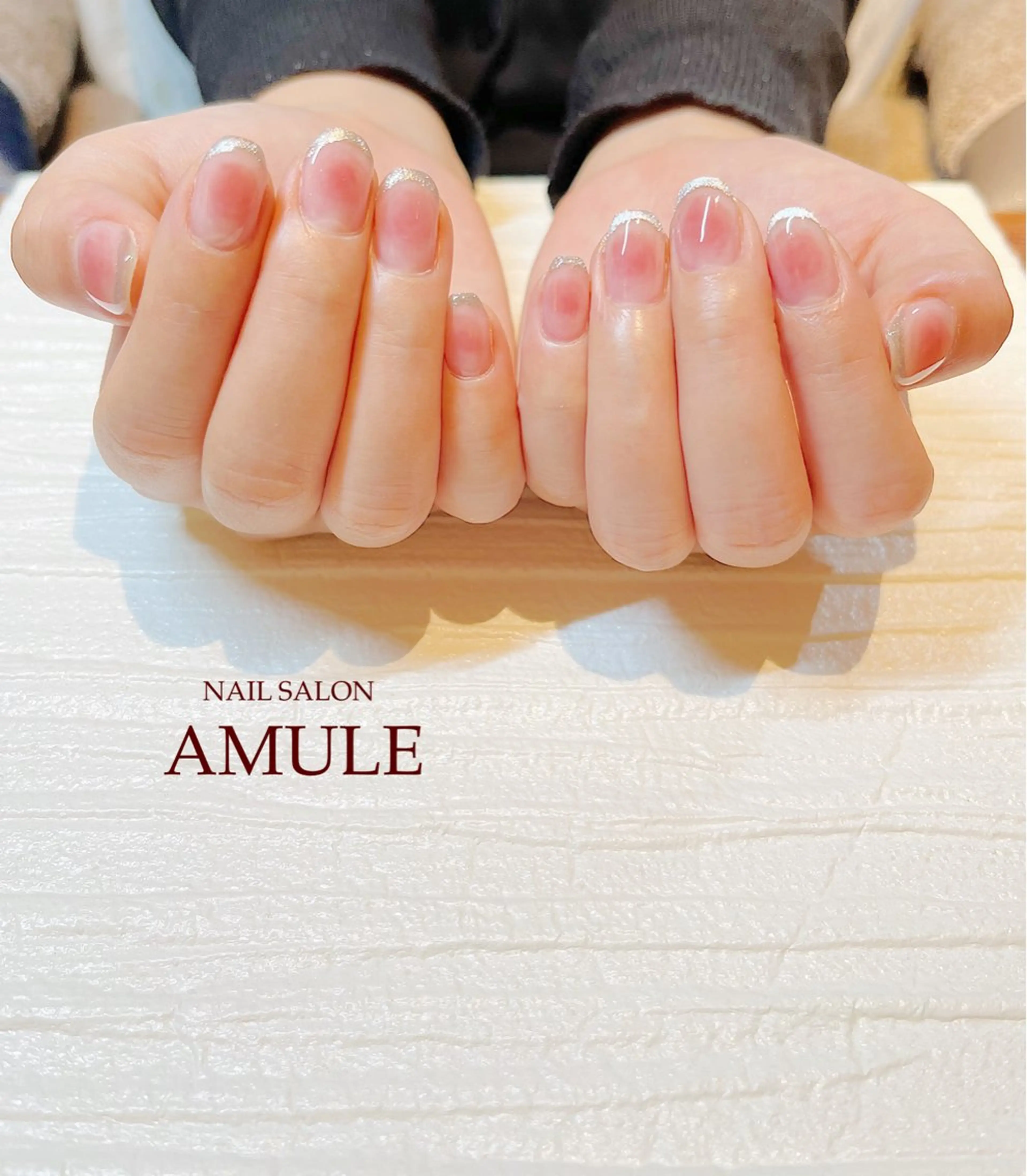 ネイル チークネイル フレンチネイル ミラーネイル ハンドネイル NAILSALON AMULEのネイルデザイン