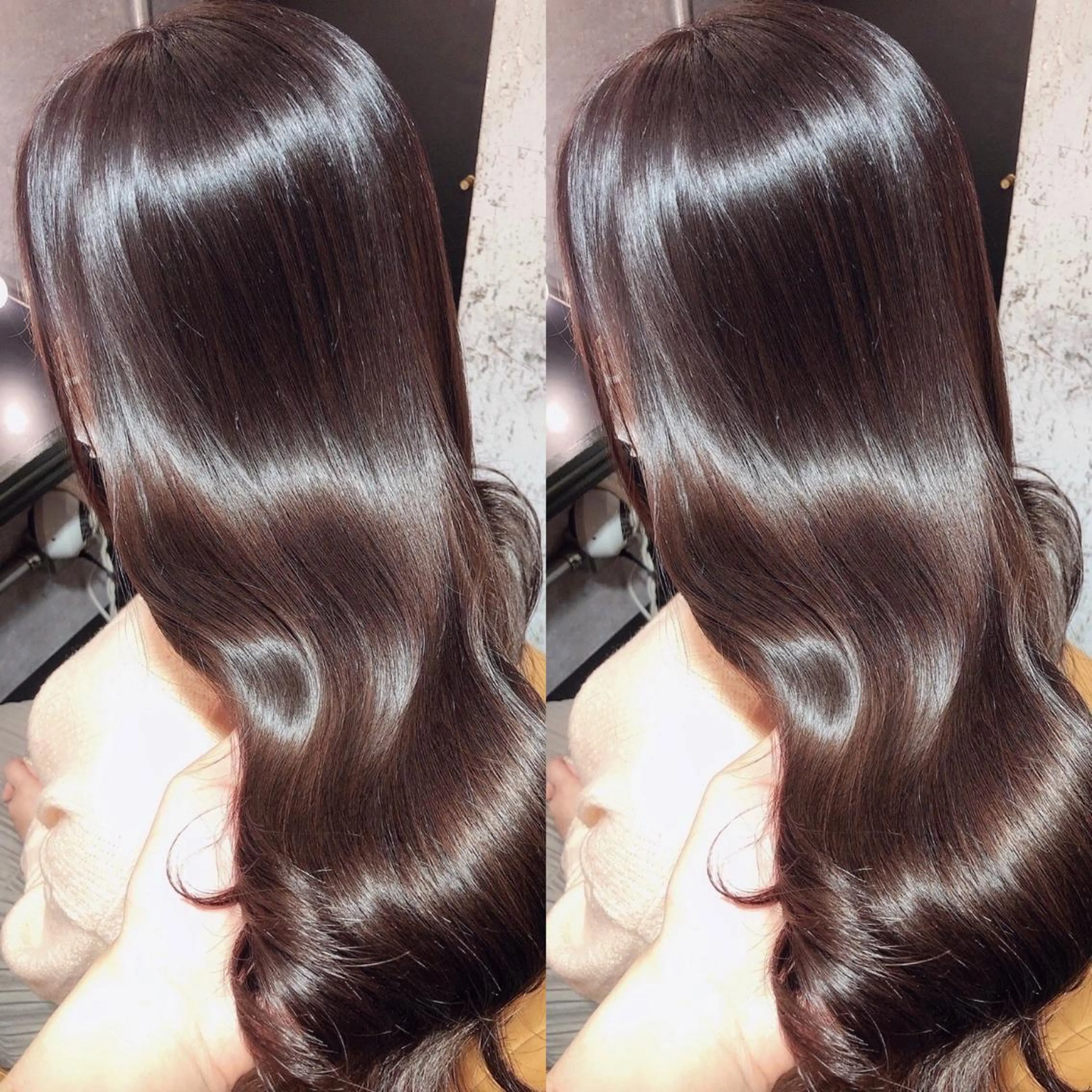 セミロング カラー 縮毛/レイヤー 韓国/橋口のヘアスタイル