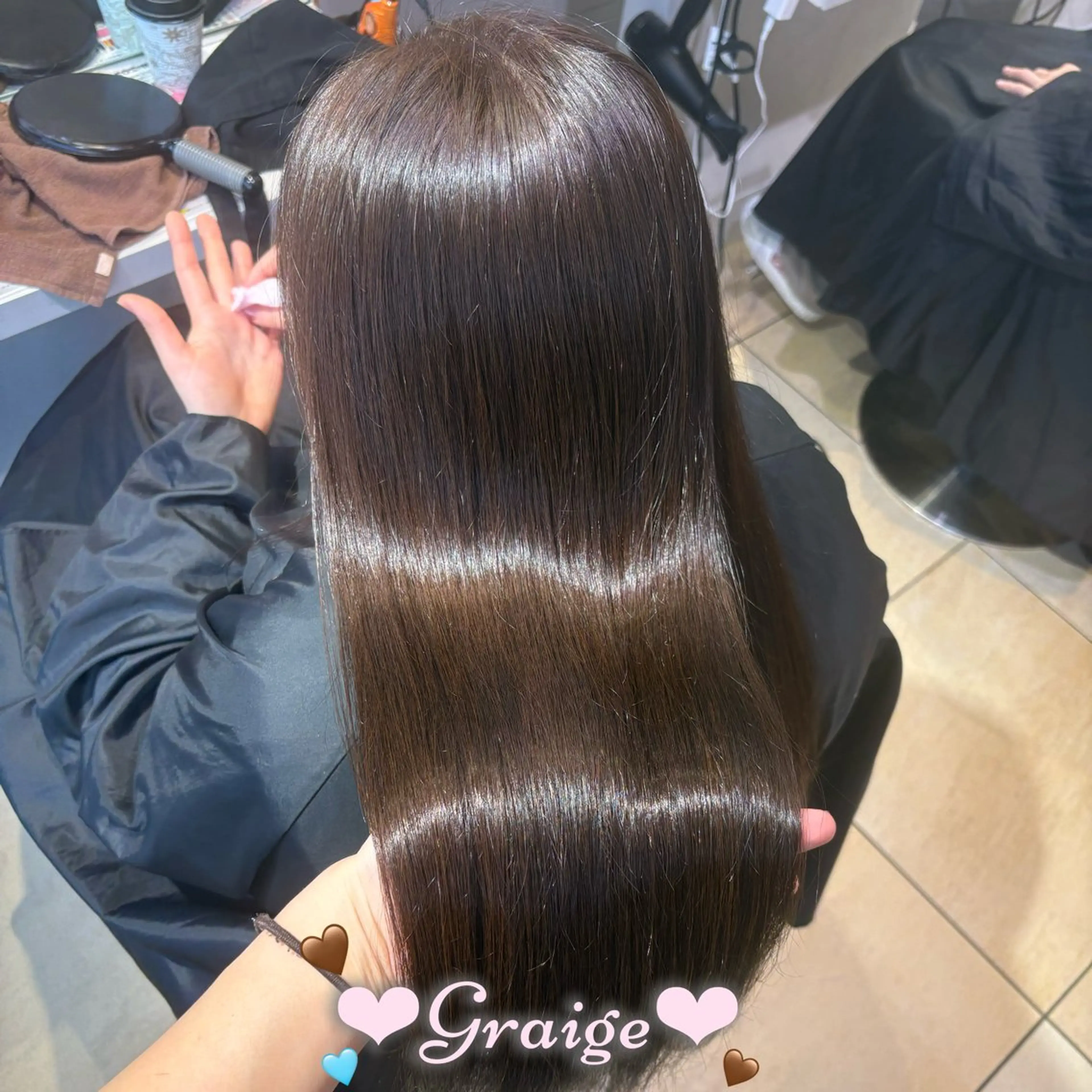 ロング カラー 透明感カラー グレージュ カット ヘアカラー トリートメント 新宿/透明感カラー /韓国ヘアKANA♡のヘアスタイル