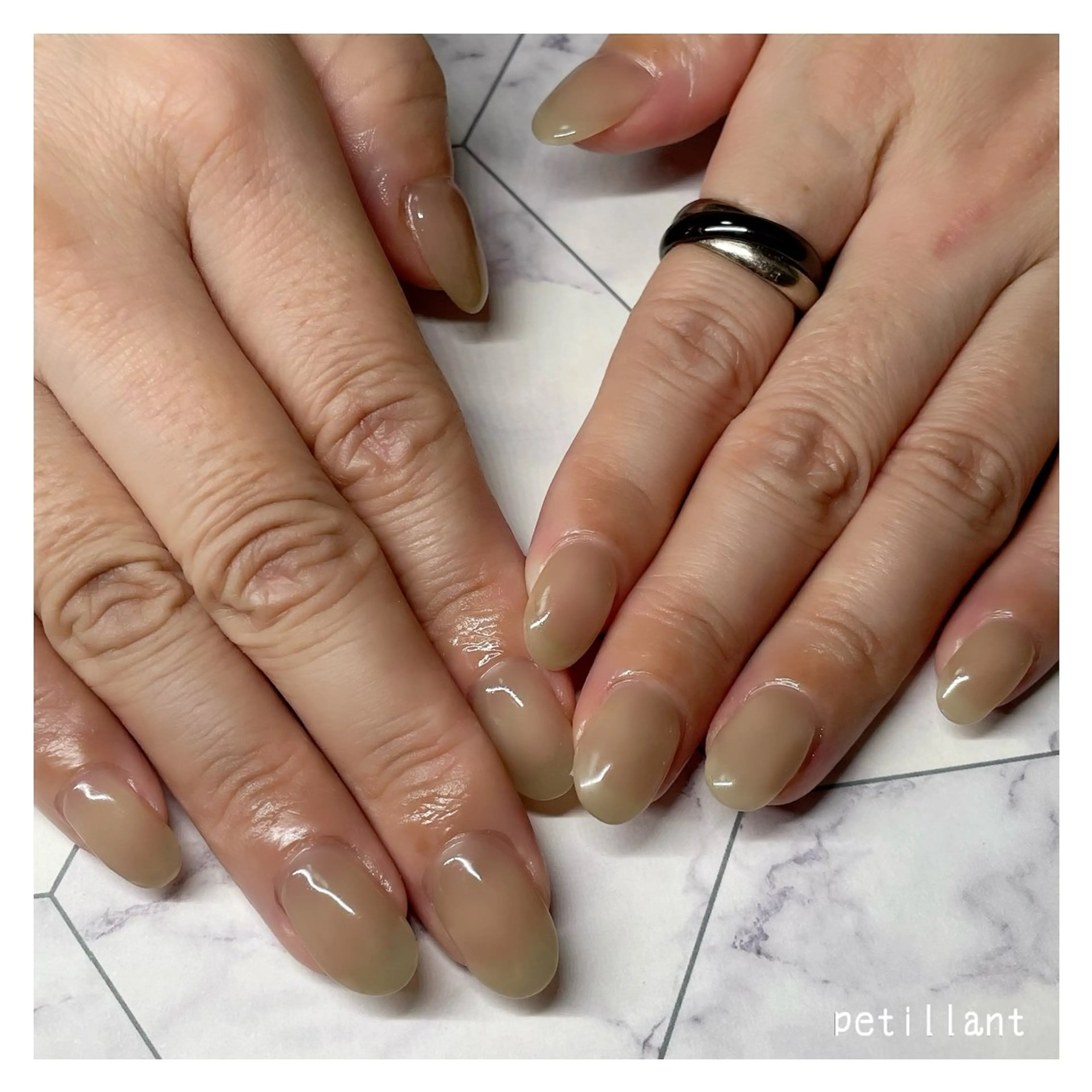 ネイル クリアネイル シンプルネイル nail salon petillantのネイルデザイン