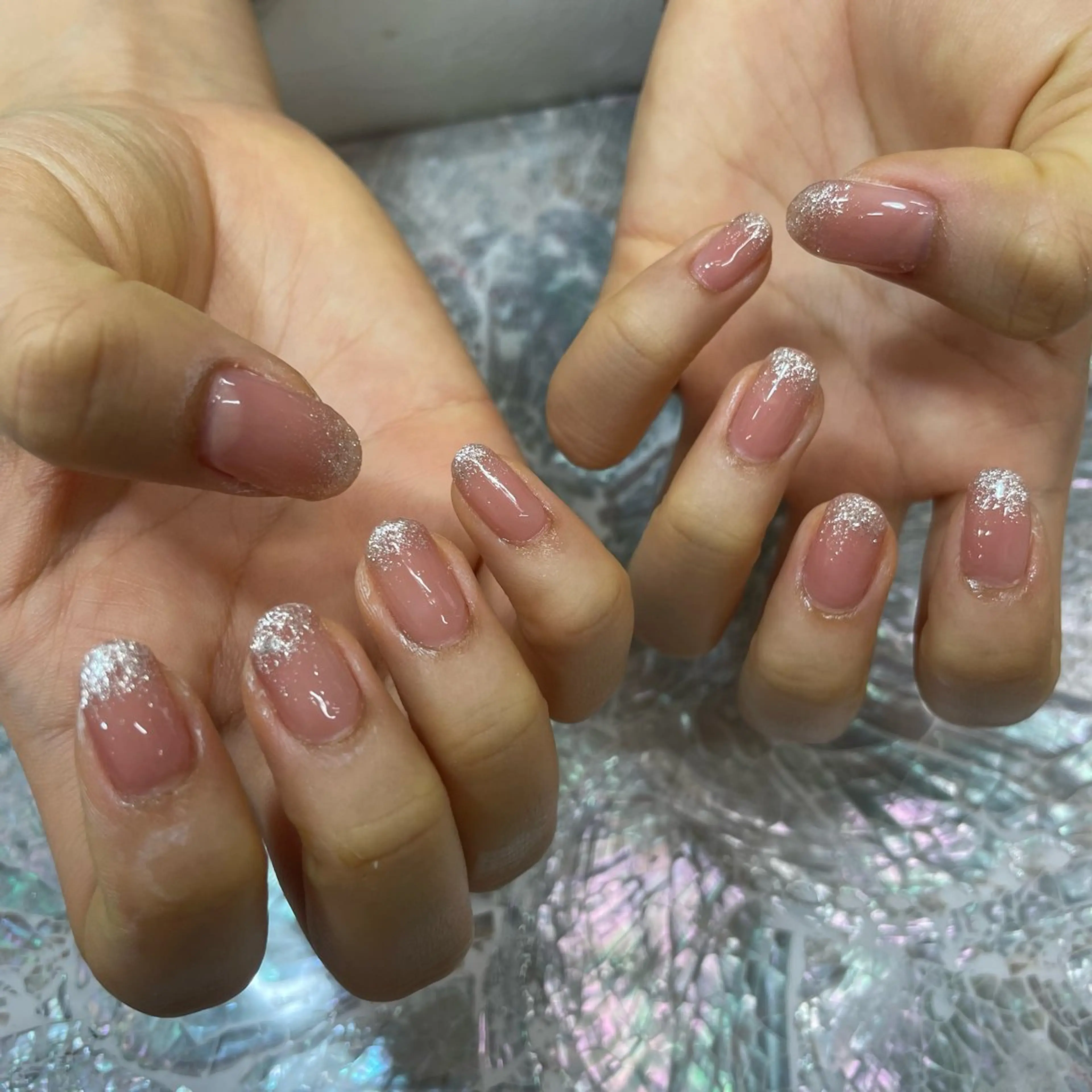 ネイル ラメ(グリッター) ワンカラーネイル 🌴konami 4U NAIL🥥のネイルデザイン