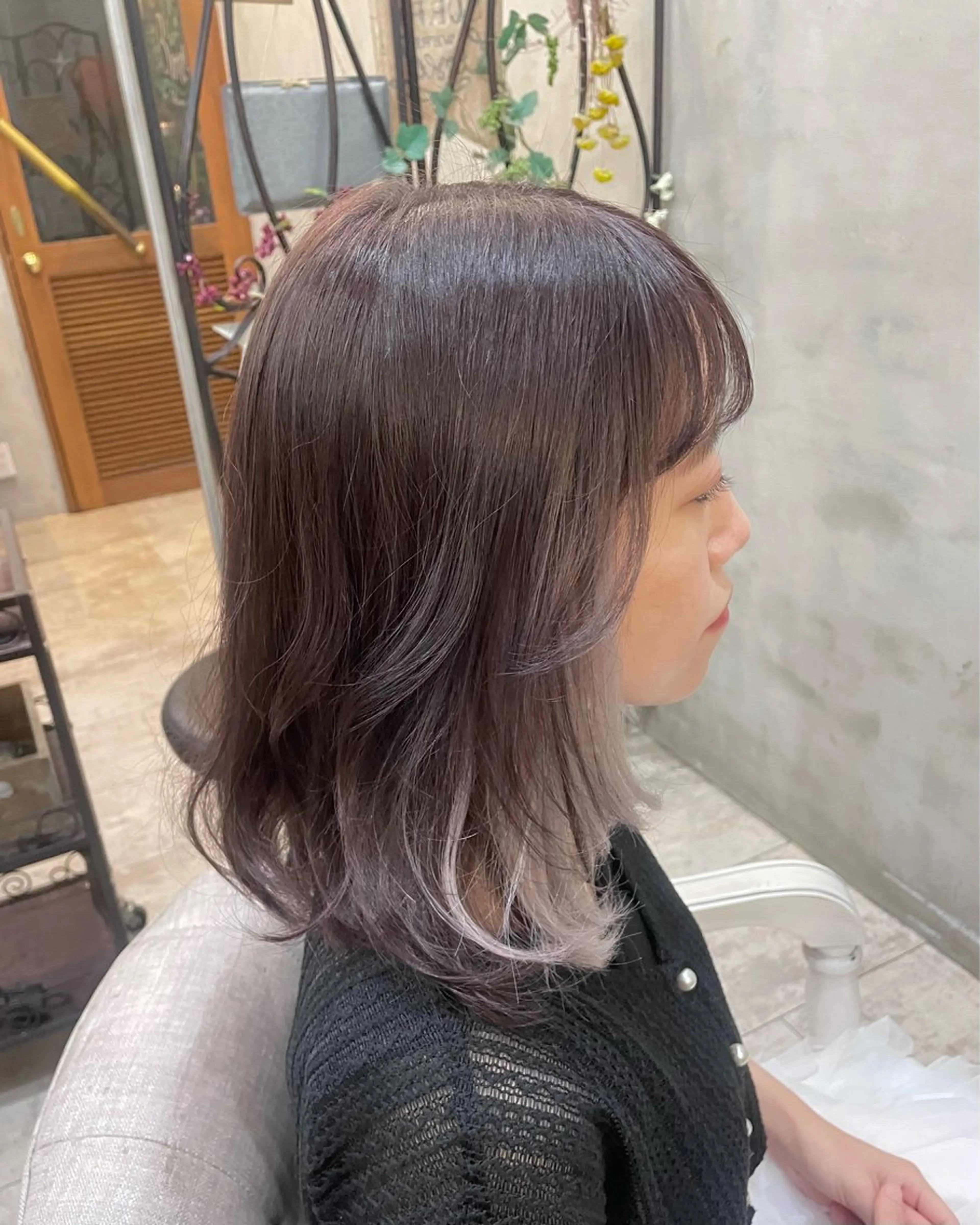 ミディアム エクステ 【ピンク/韓国ヘア/ ヘアセット】亜海のヘアスタイル