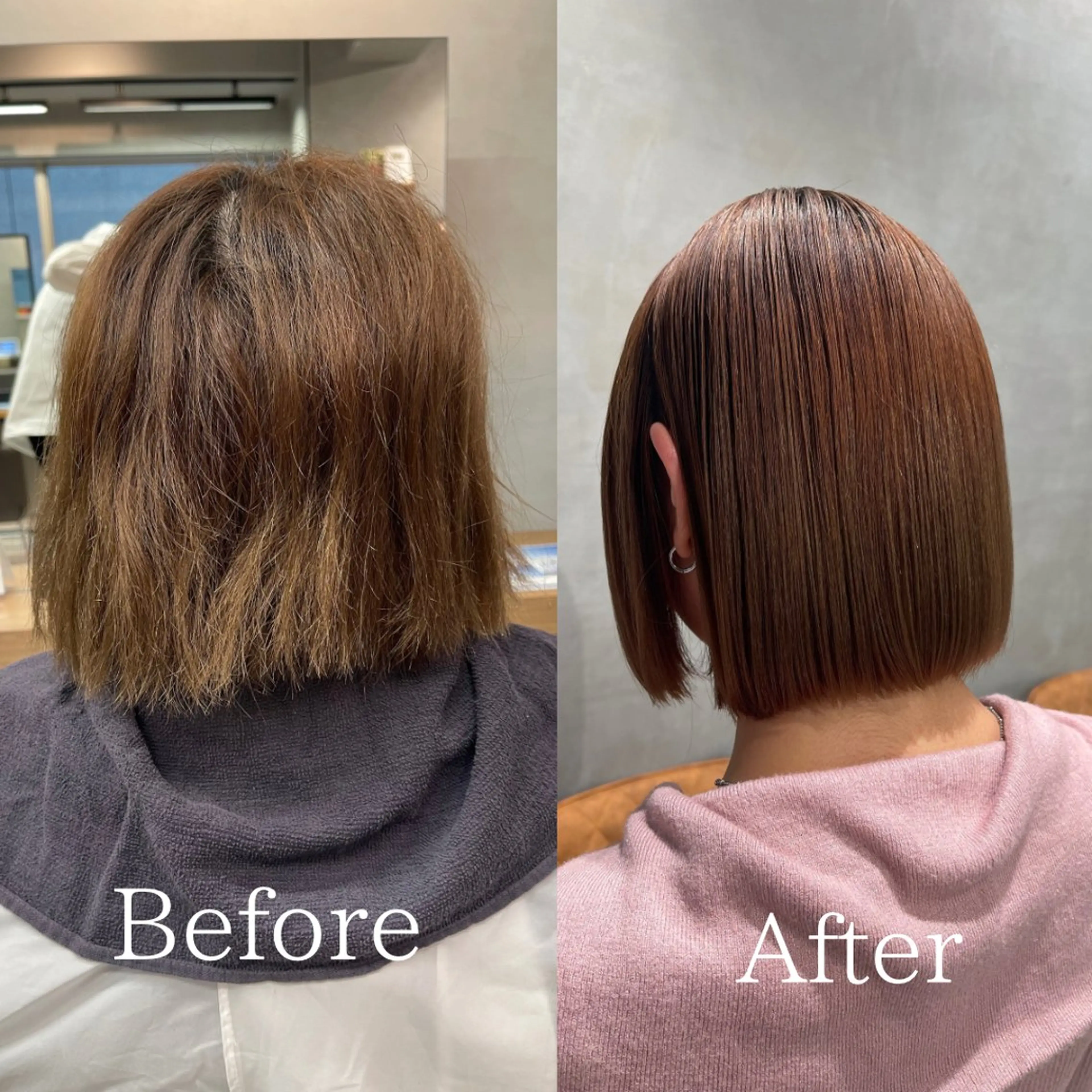 ショート くせ毛 縮毛矯正 縮毛矯正 charm《銀座》 ヘアセット/縮毛矯正のヘアスタイル