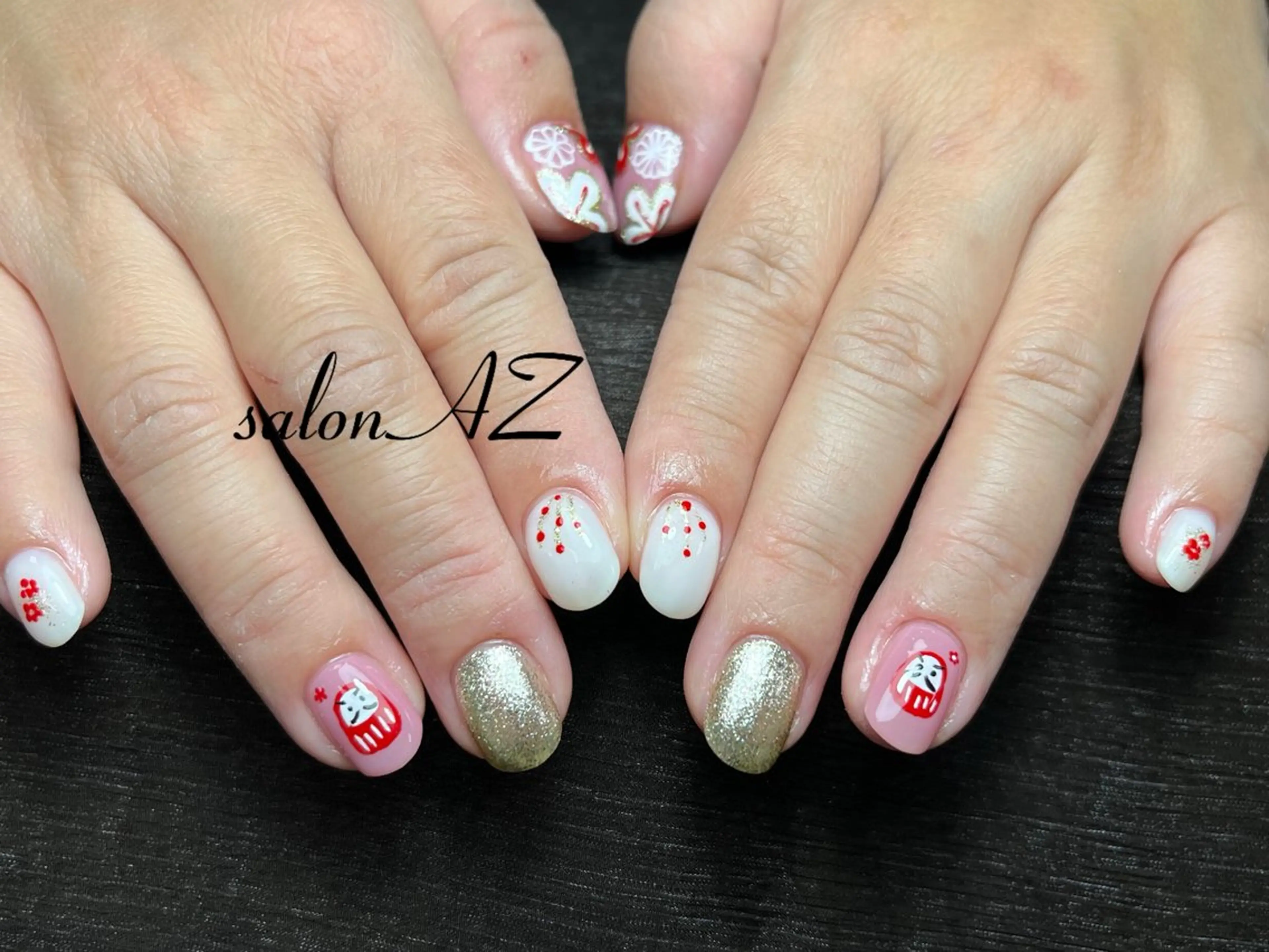 ネイル 長さ出し フットネイル フレンチネイル マグネットネイル ニュアンスネイル ハンドネイル salon AZのネイルデザイン