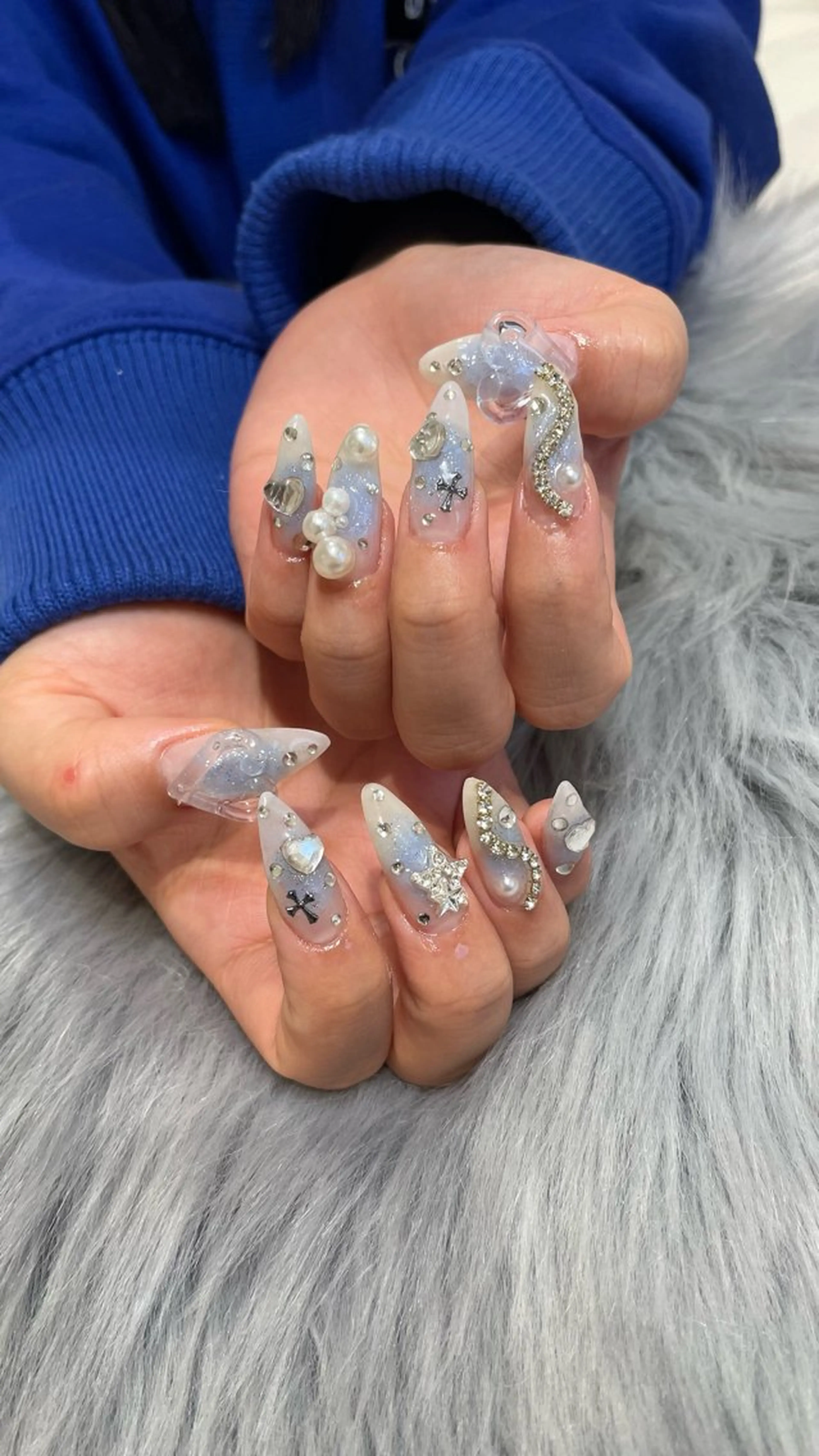 ネイル ラメ(グリッター) RICO Nail パーツつけ放題🌈のネイルデザイン
