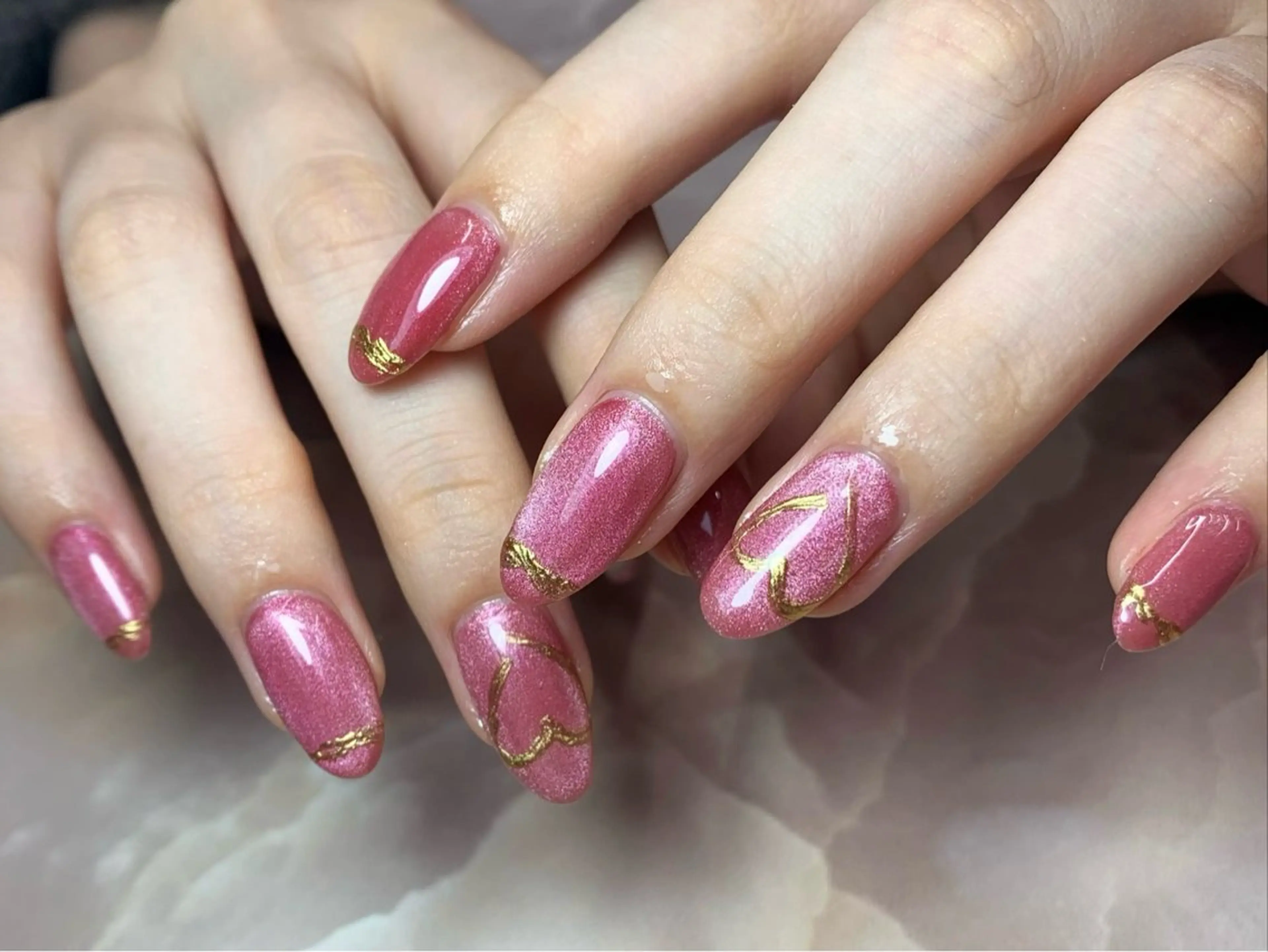 ネイル ハンドネイル Rose Glass 高蔵寺店のネイルデザイン