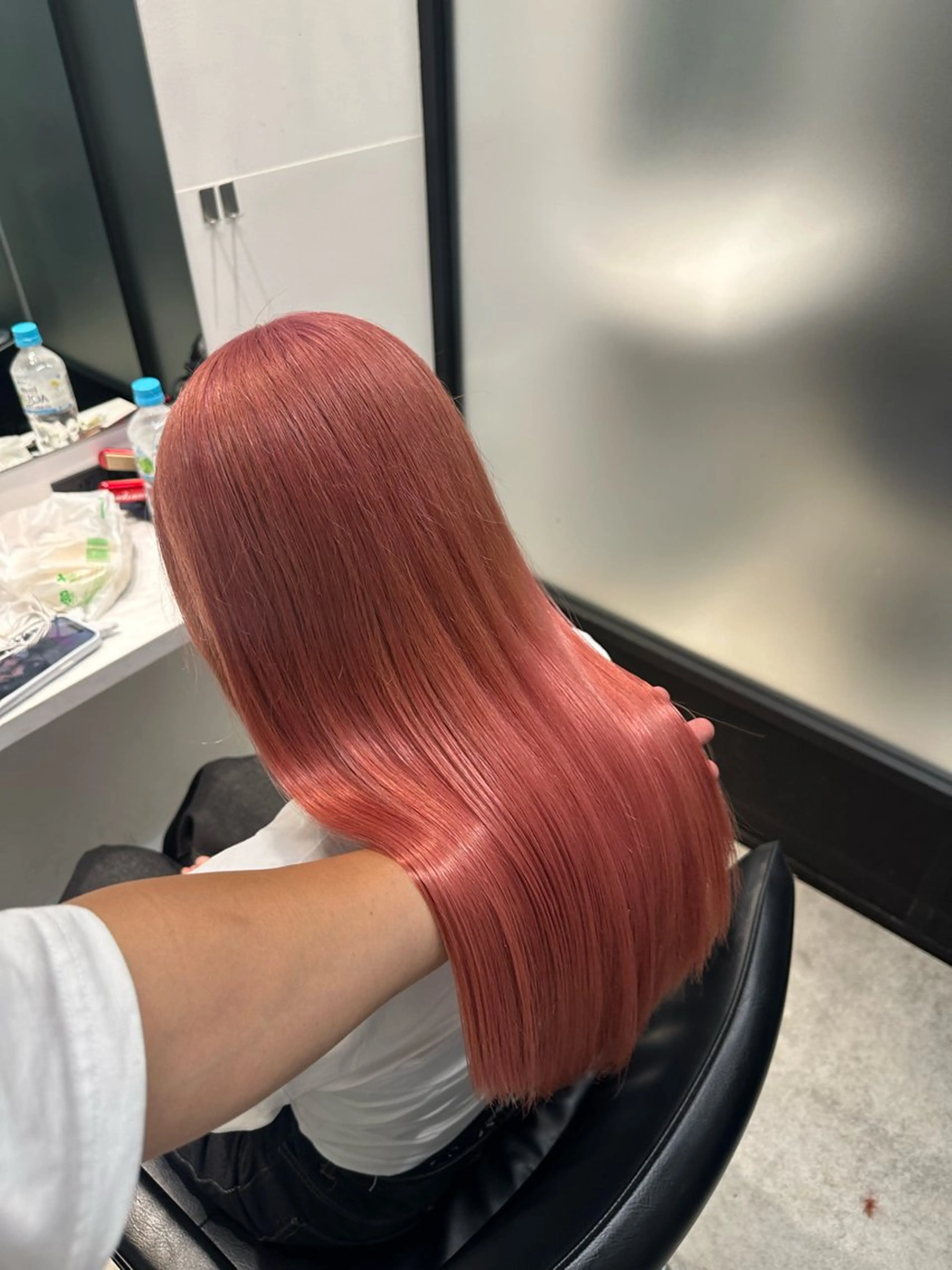 セミロング カラー ピンクカラー ヘアカラー トリートメント 渋谷/透明感カラー /半個室/こうめいのヘアスタイル