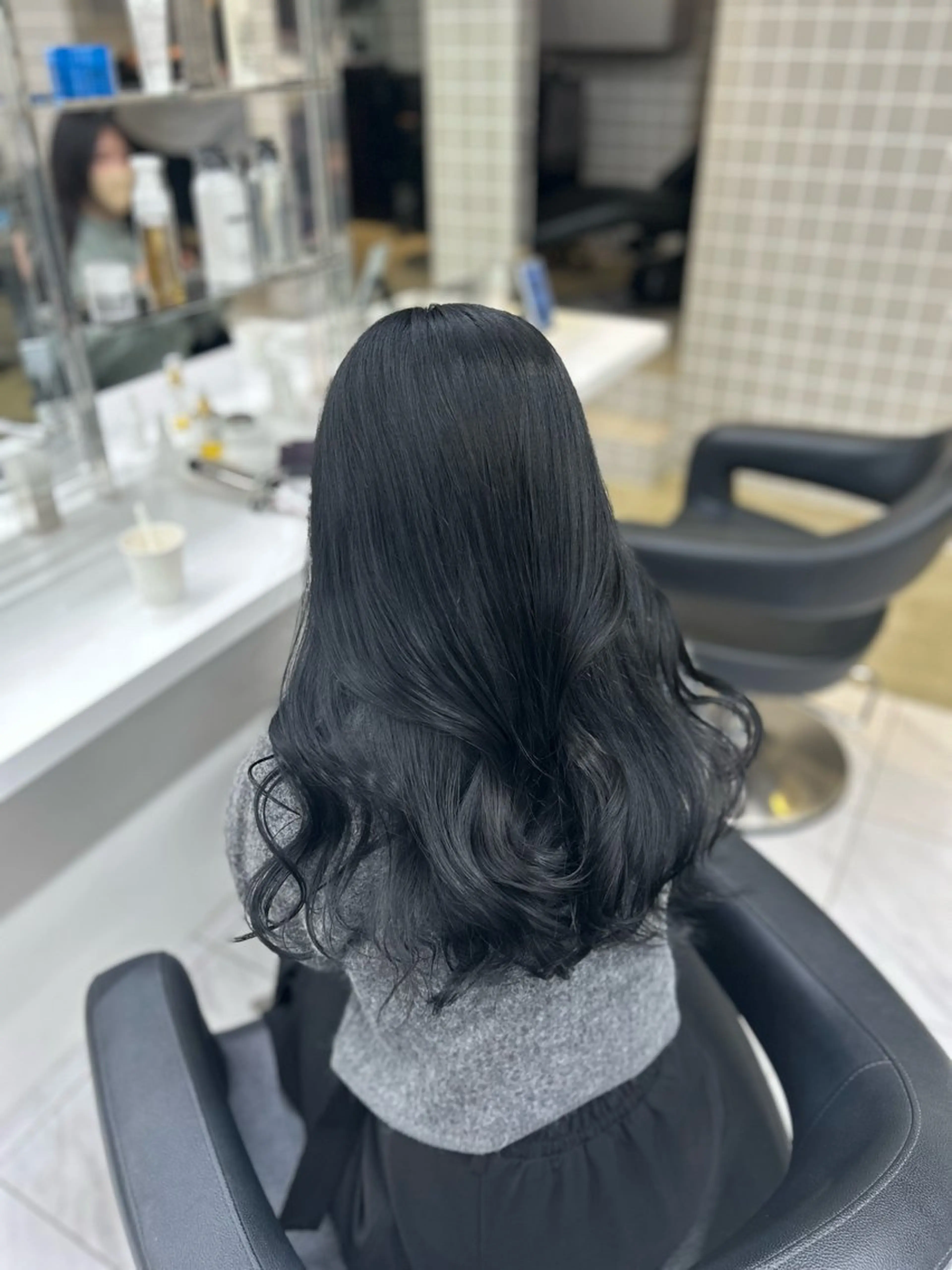 ロング カラー パーマ ヘアアレンジ メンズ キッズ ブリーチなしカラー/ ブラウン/レイヤーのヘアスタイル