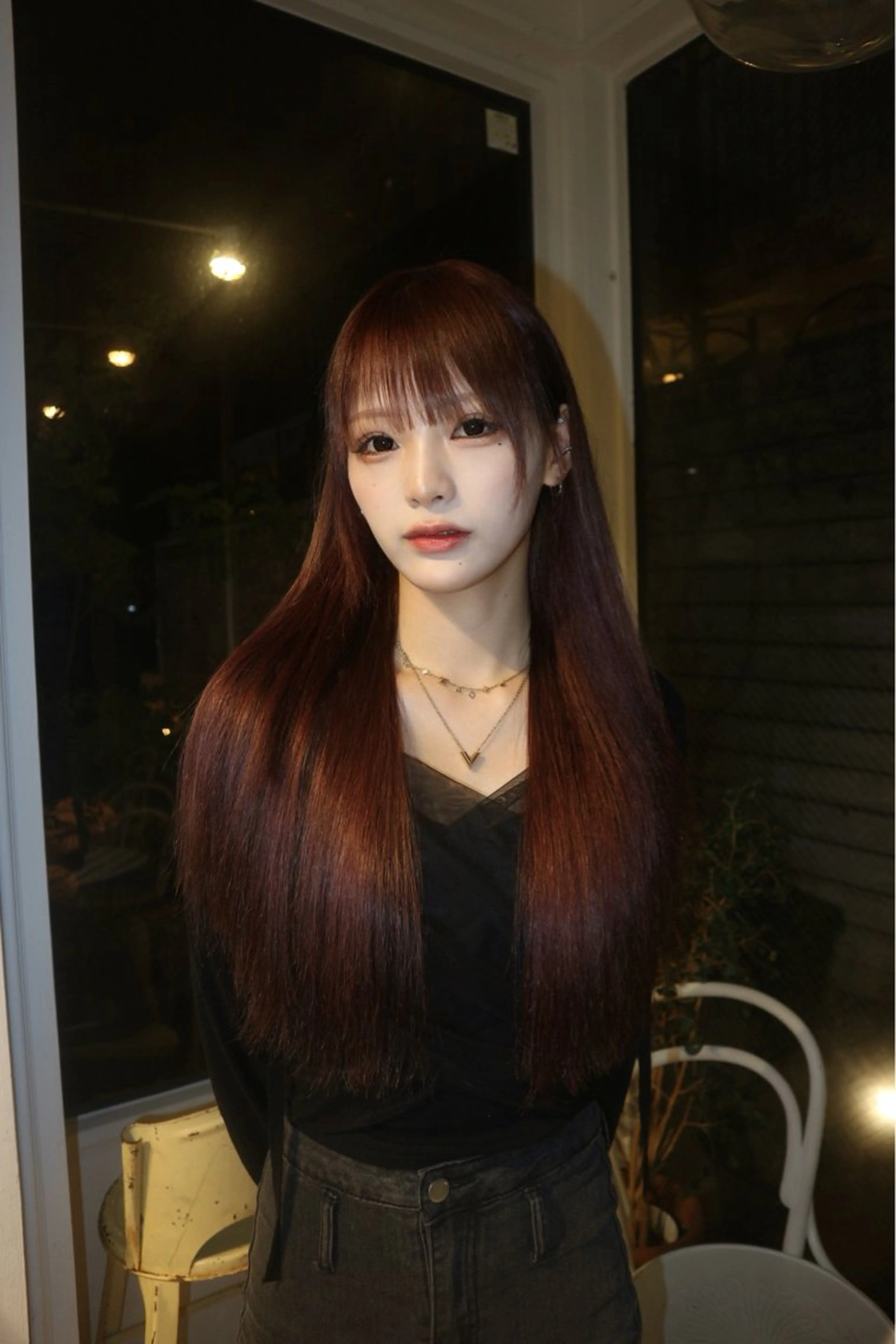 ロング カラー ブリーチ 来美 / クルミのヘアスタイル