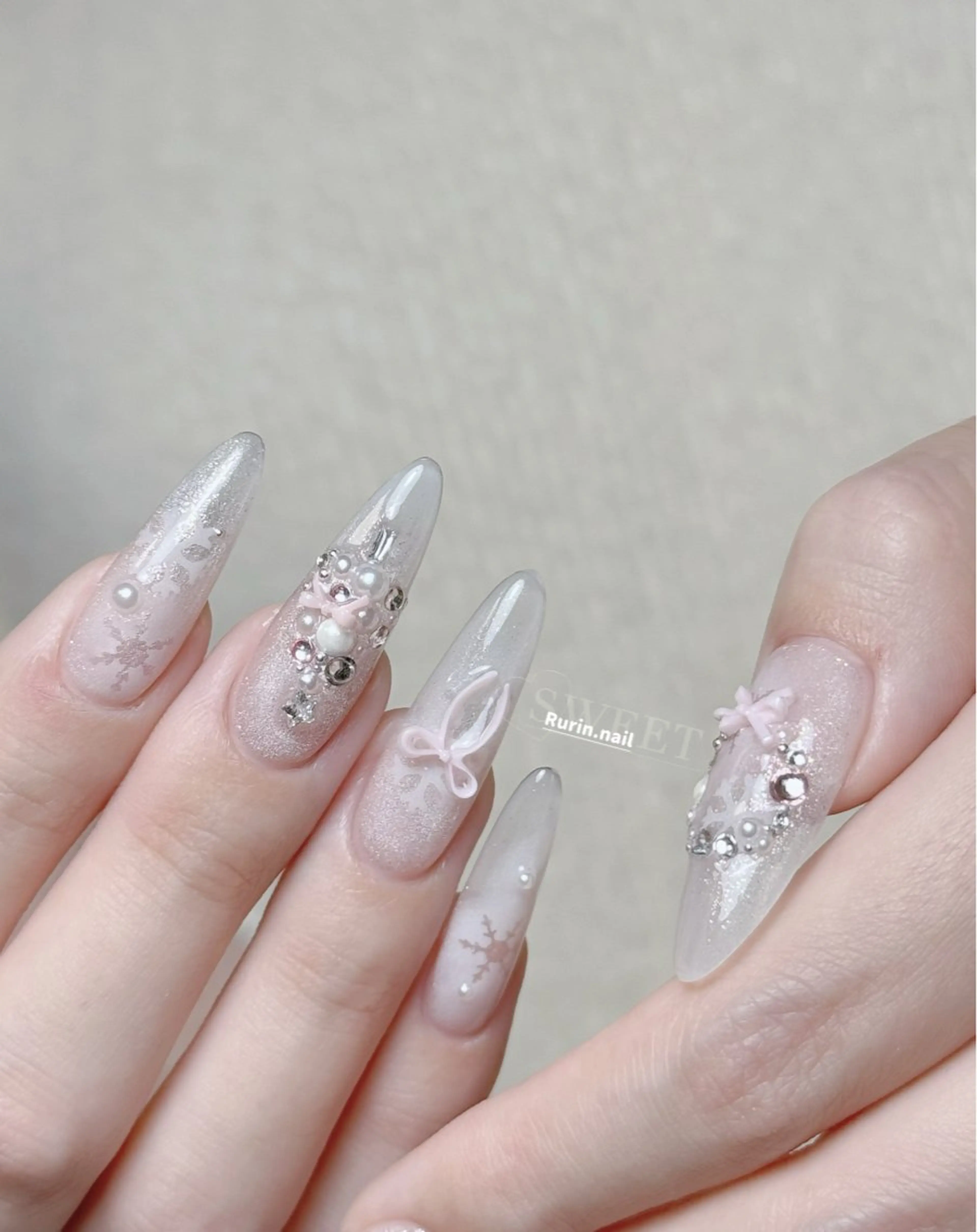 ネイル 冬ネイル クリスマス ハンドネイル ルリン サロン💅のネイルデザイン