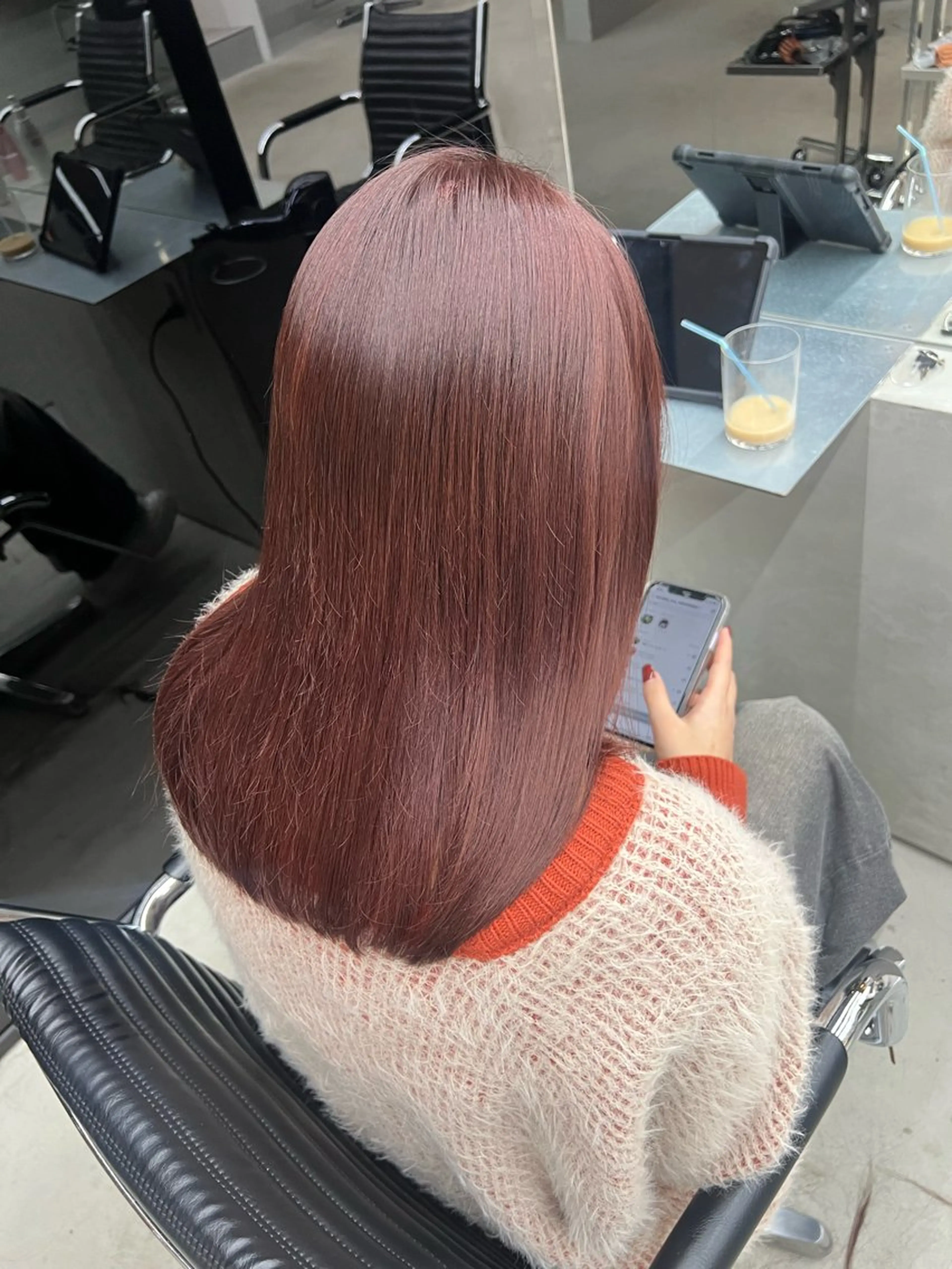 ミディアム カラー 髪質改善 トリートメント カット ヘアカラー トリートメント 吉沢遣人/レイヤー 艶カラー/抜け感のヘアスタイル