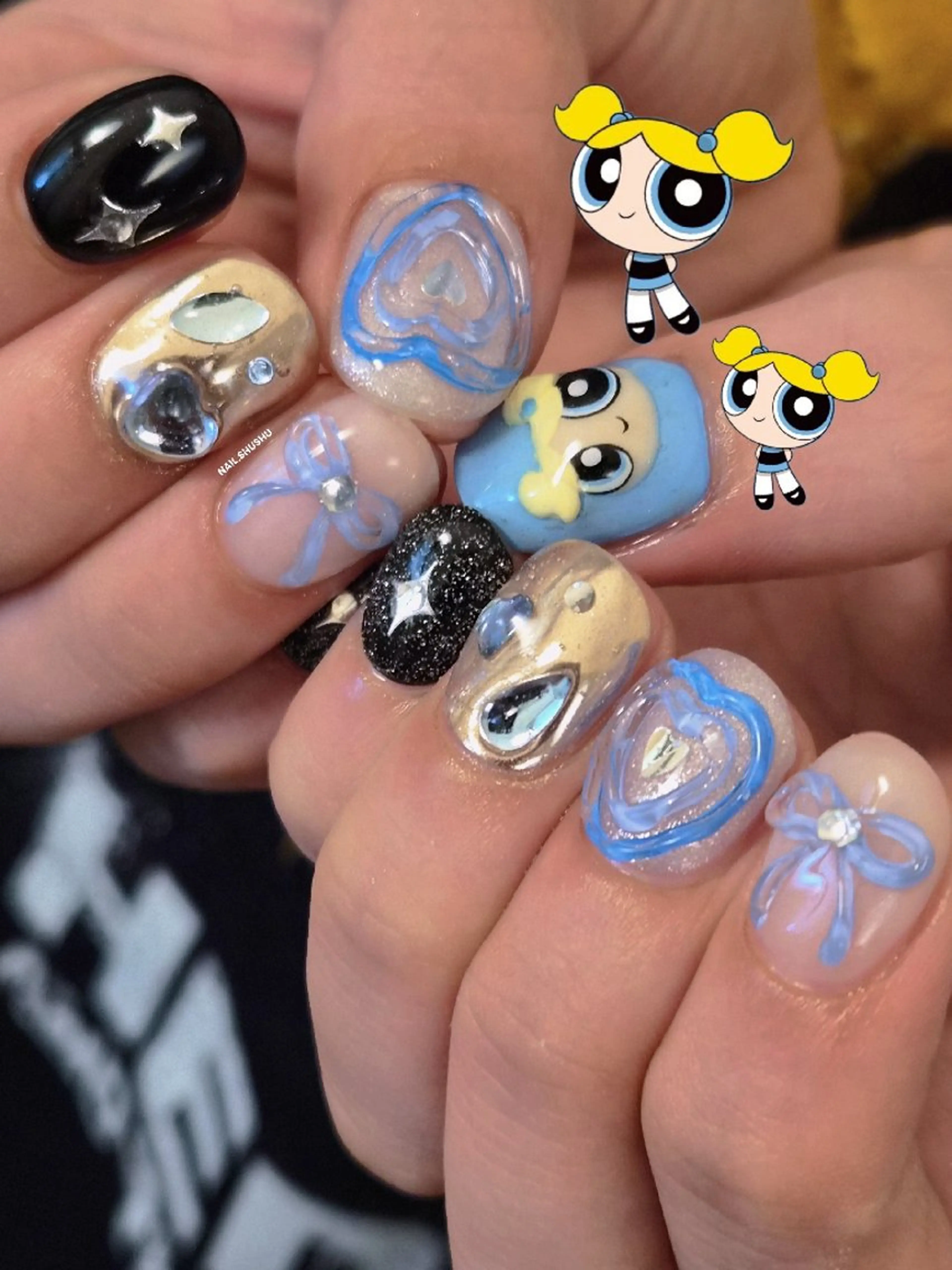 ネイル ハンドネイル 3dパーツ/流行り 👧shushu❤️のネイルデザイン
