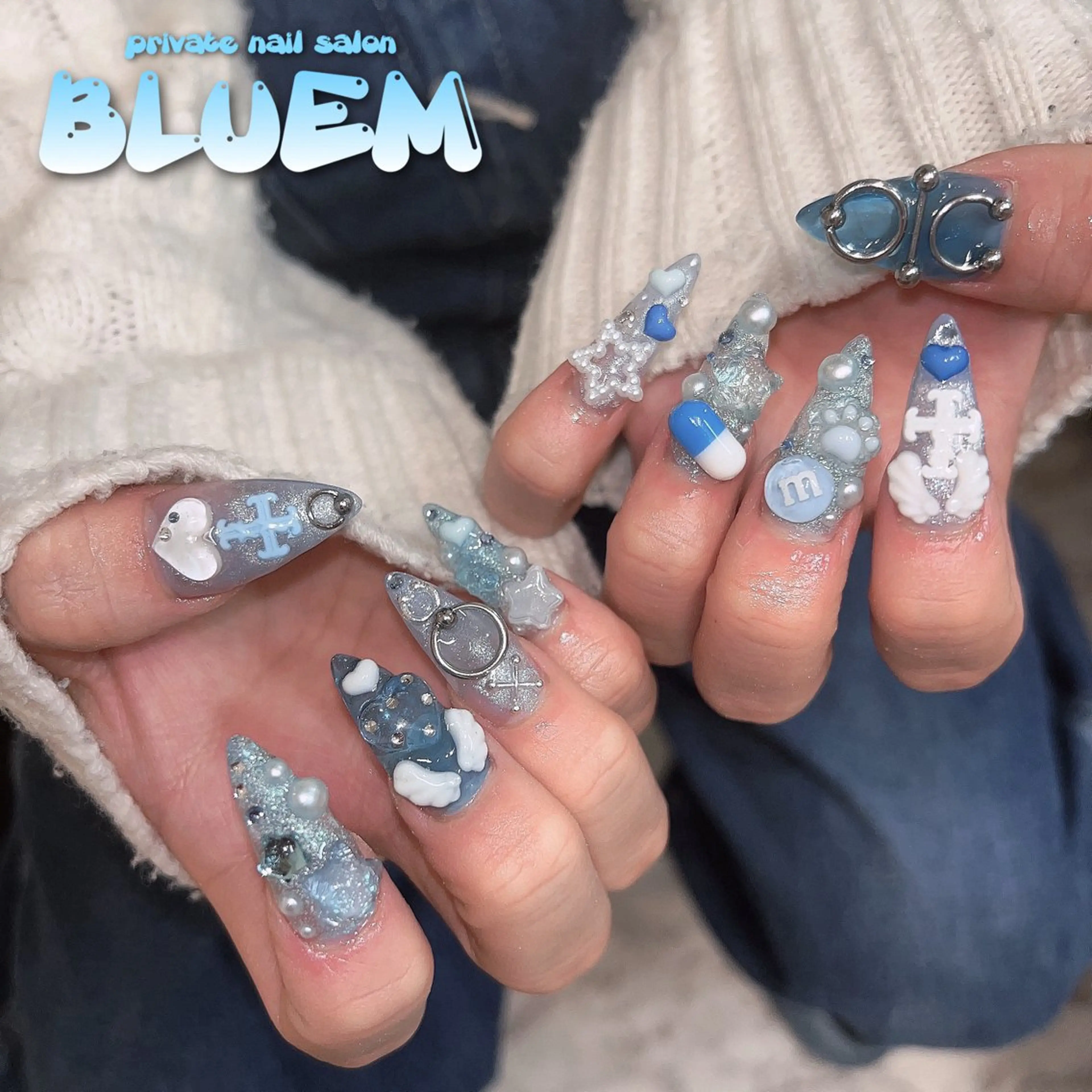 ネイル ハンドネイル BLUEM なな🐶のネイルデザイン