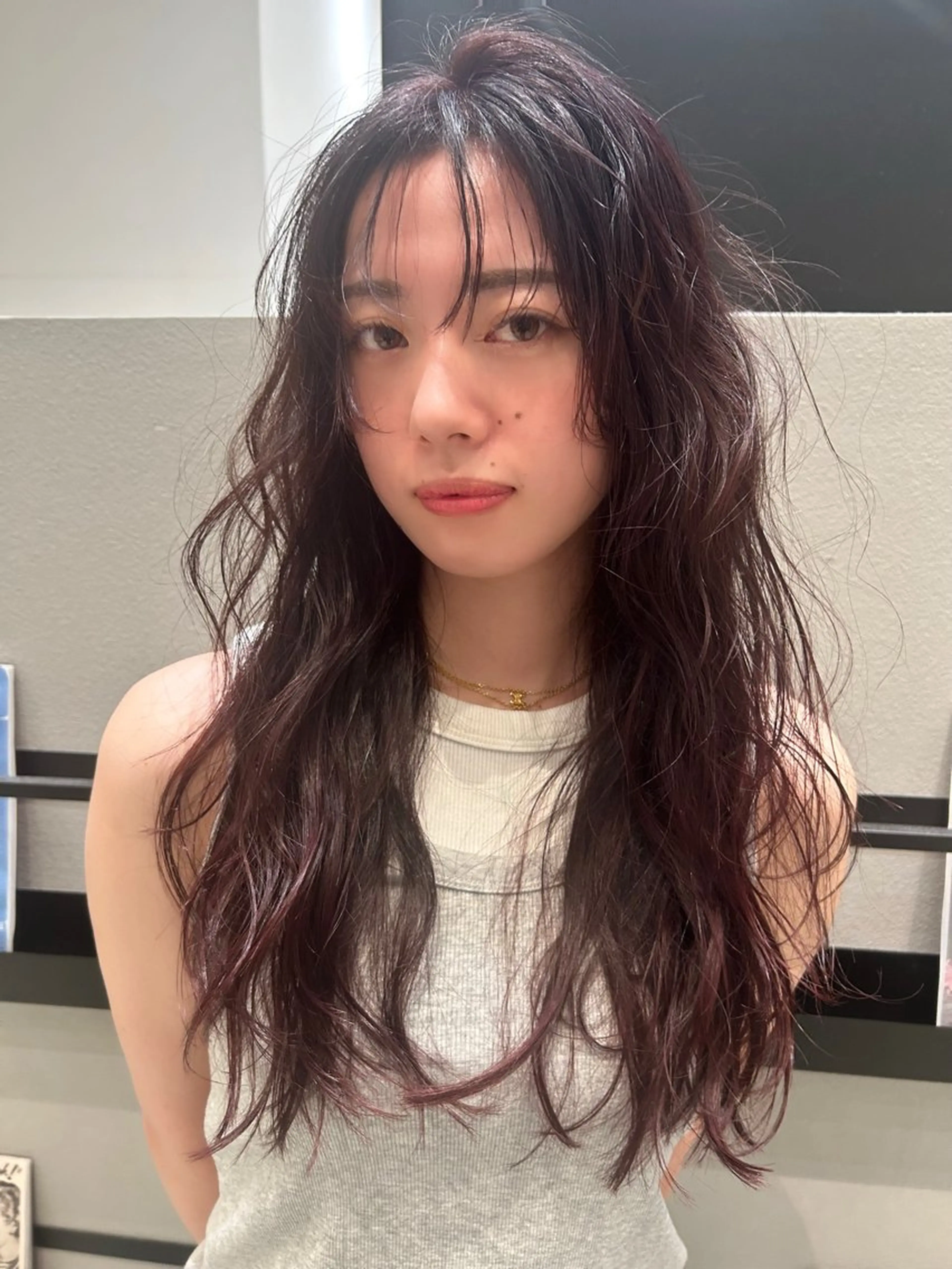 ロング カラー ハイレイヤー レイヤーカット カット ヘアカラー トリートメント k-two☁あべの/ パーマ/Touaのヘアスタイル