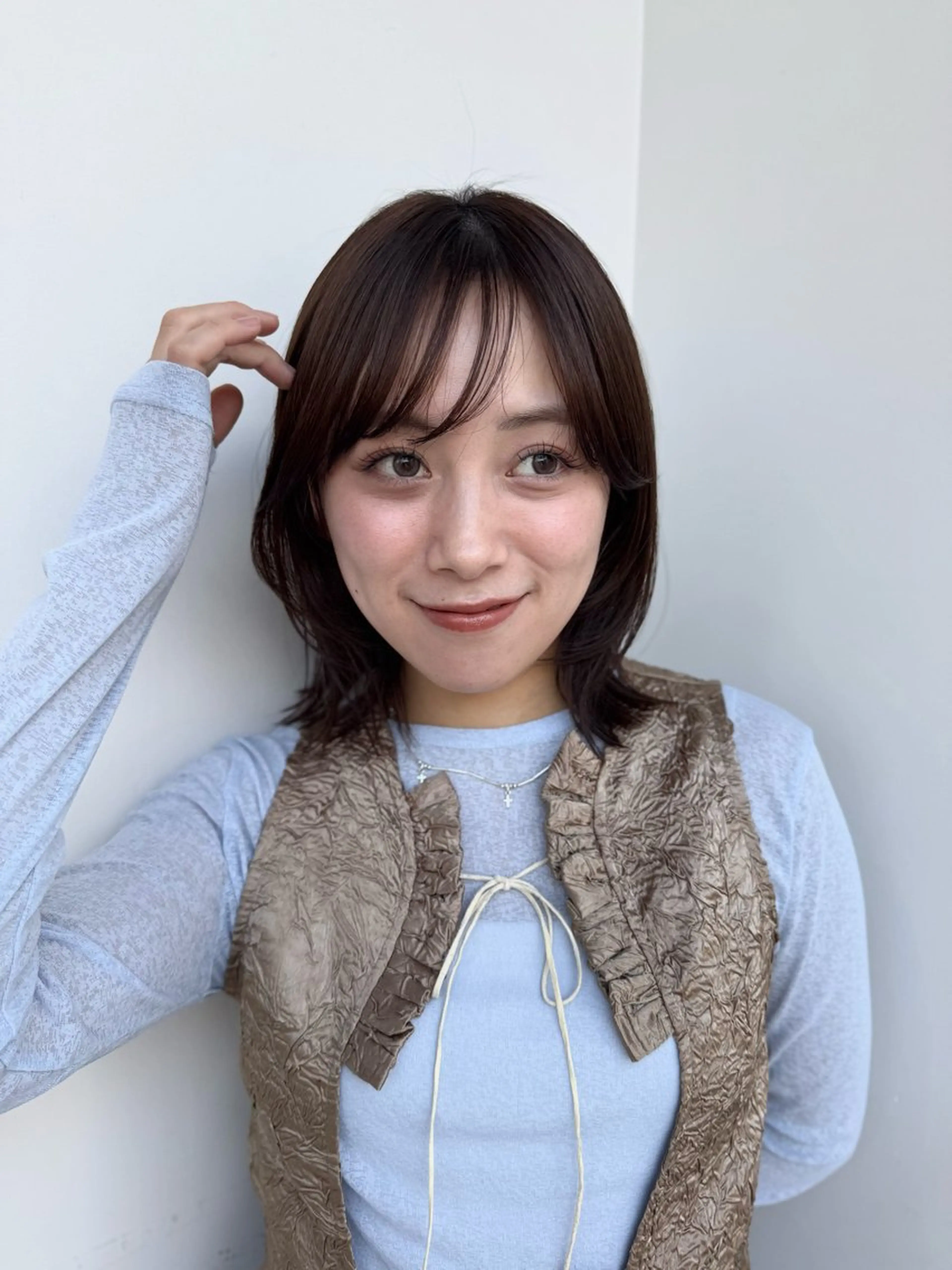 ミディアム カラー カット ヘアカラー トリートメント ヘッドスパ 透明感カラー/レイ ヤー/Nana🌈のヘアスタイル