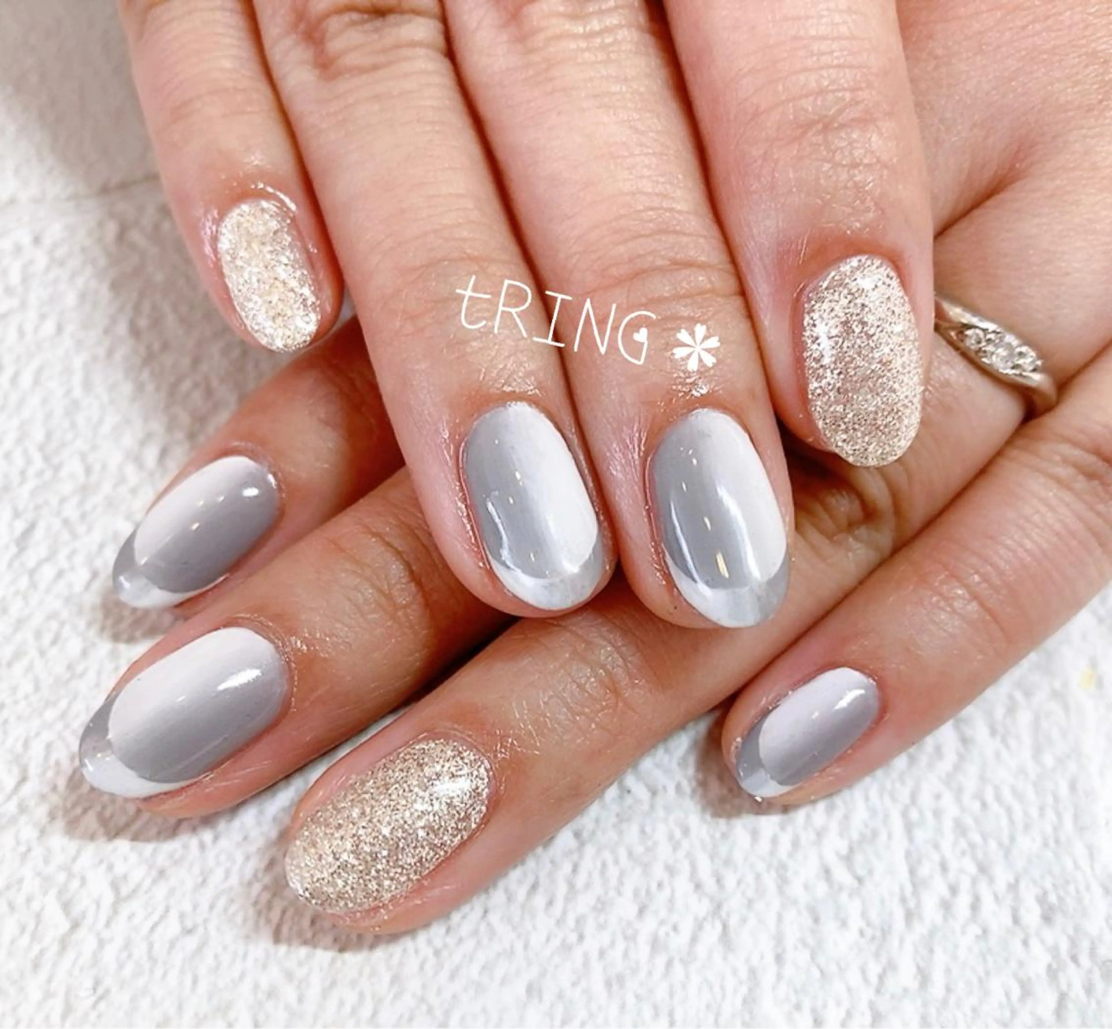 ネイル ハンドネイル tRING＊ しいの木台のネイルデザイン