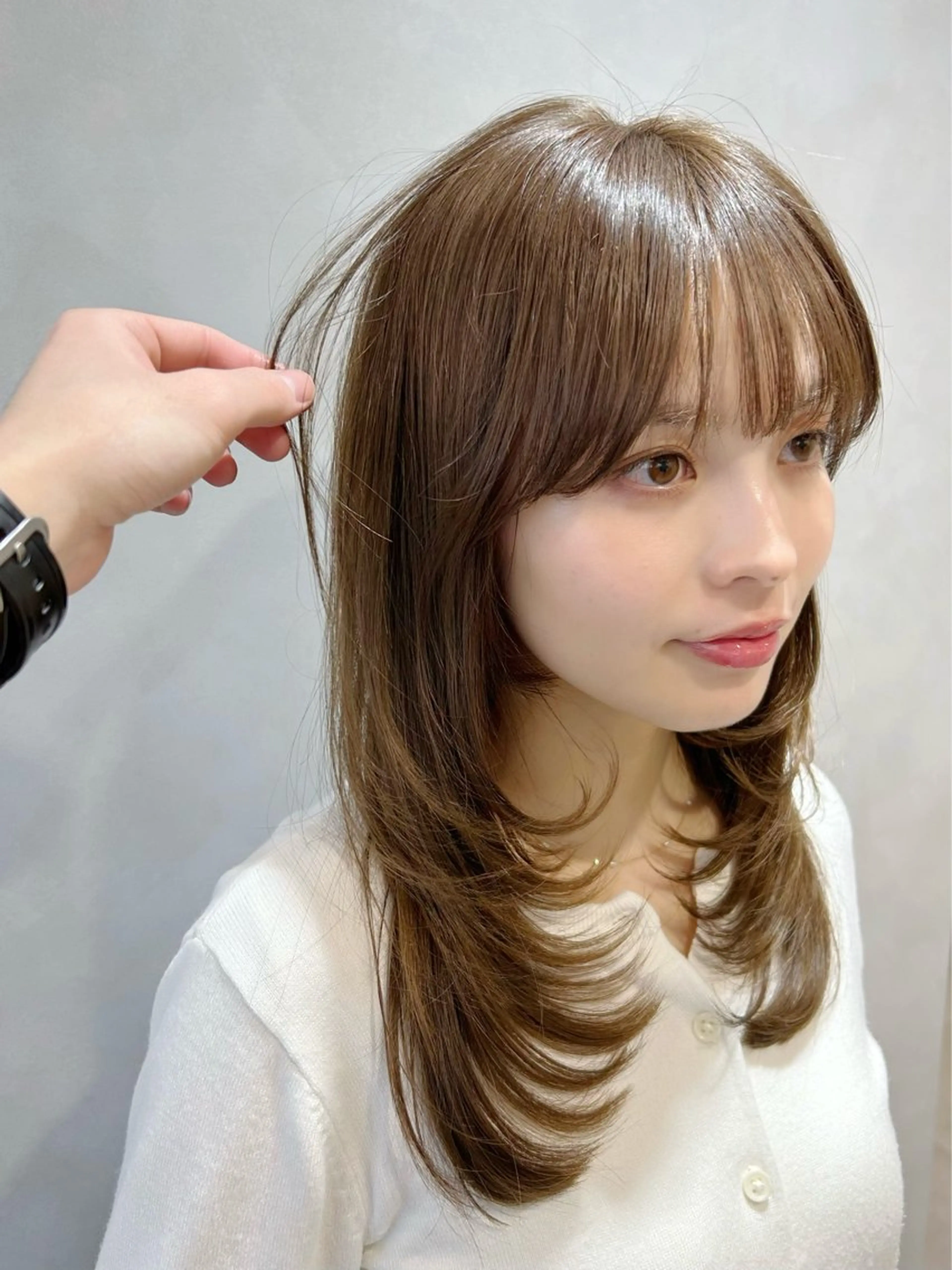 ミディアム カラー カット ヘアカラー 池袋/レイヤー/ 顔まわり/taigaのヘアスタイル