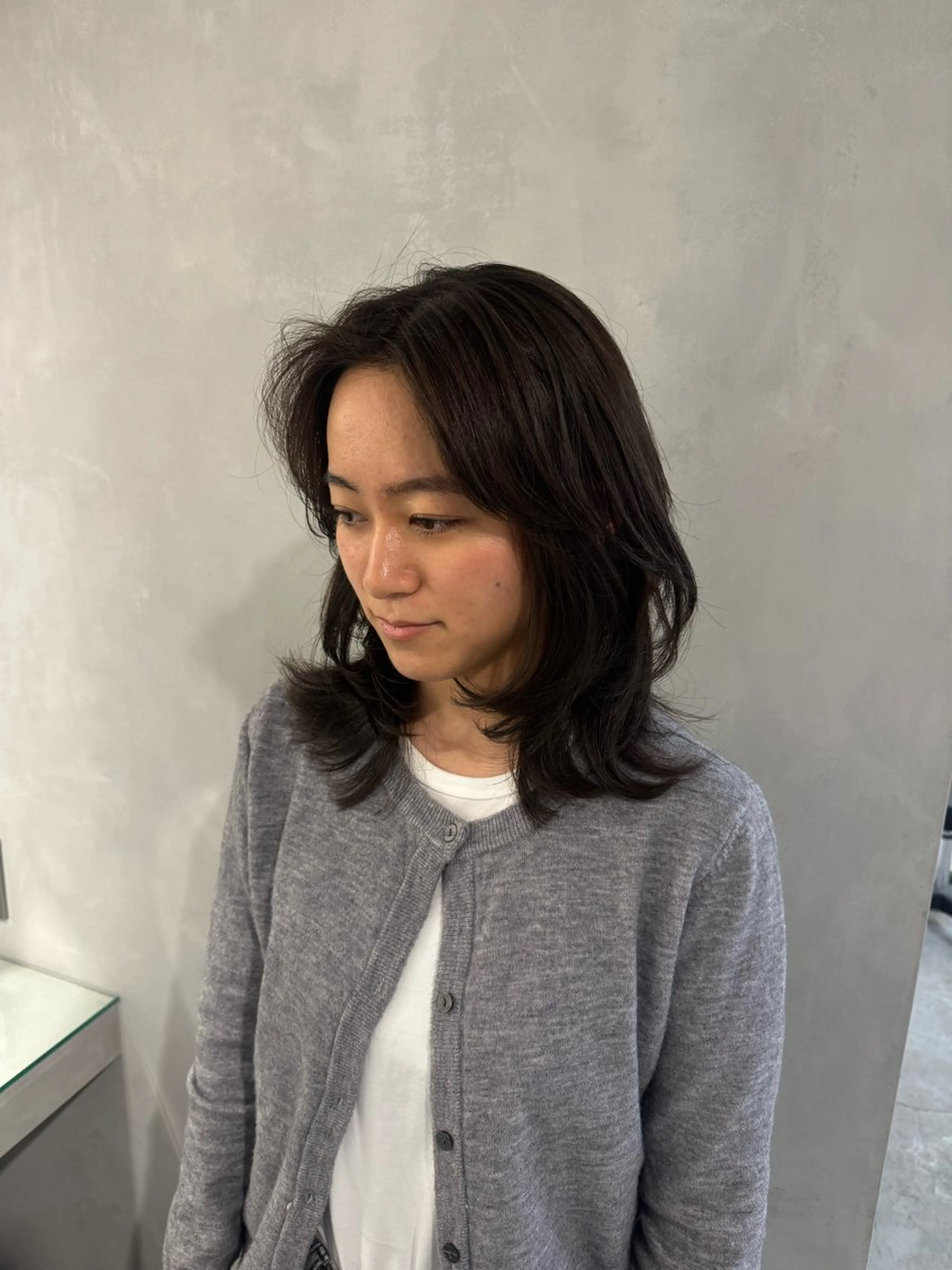 セミロング カット ヘアカラー トリートメント 顔周りcut・ご相談 ＝新宿しずく🇰🇷のヘアスタイル