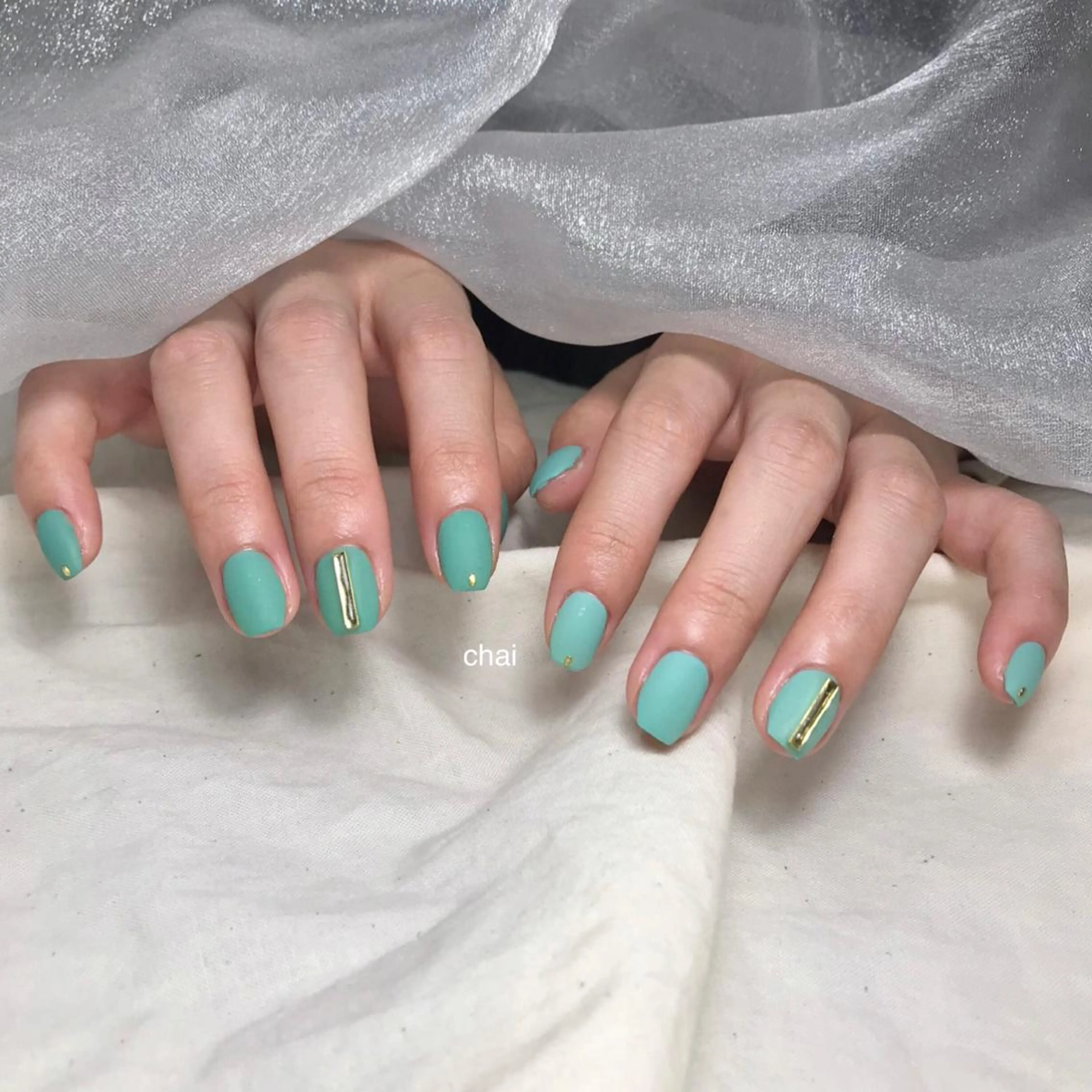 ネイル マットネイル ハンドネイル 💅chainail _aiのネイルデザイン