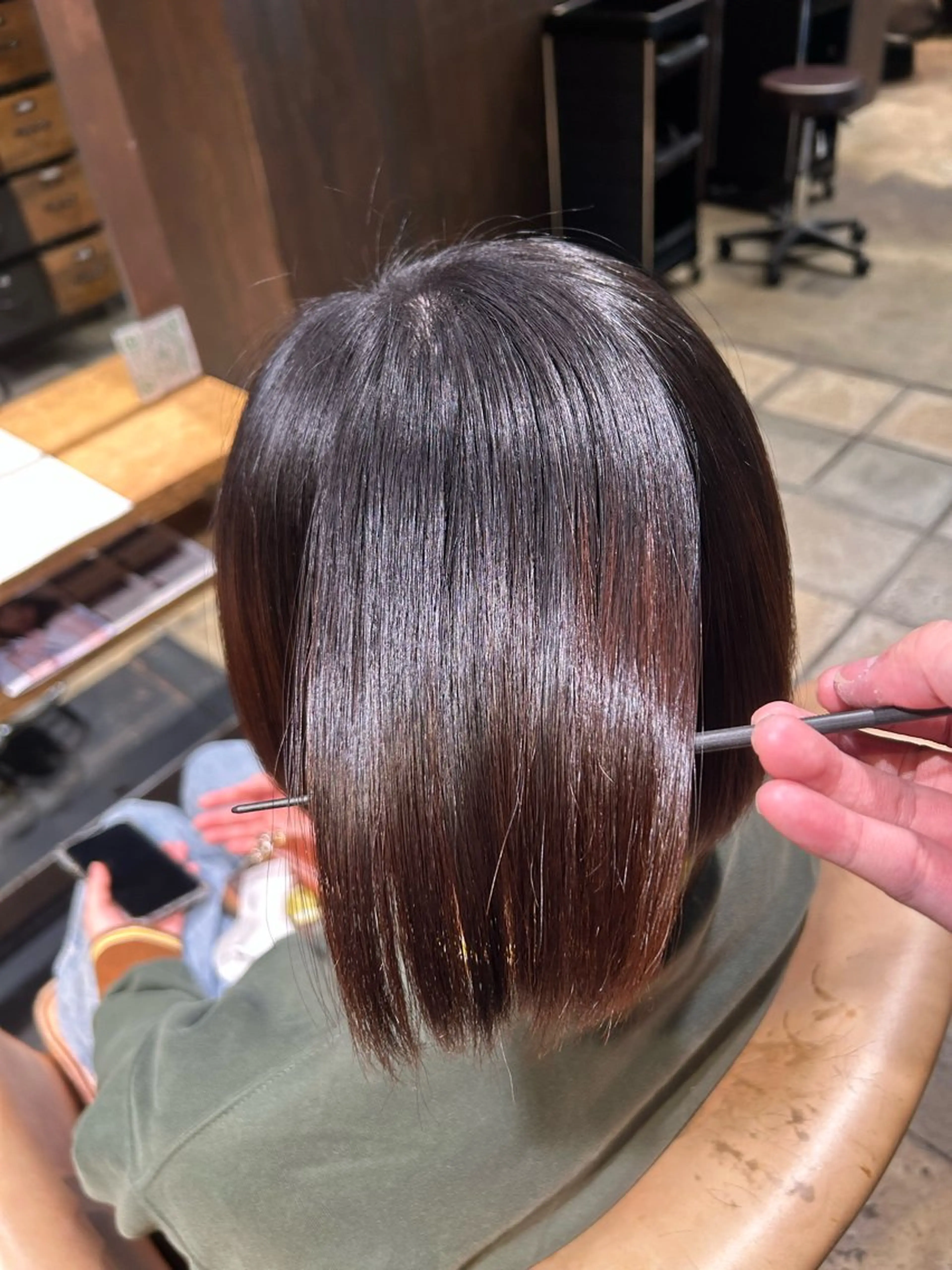 ショート カット ヘアカラー トリートメント 美髪縮毛矯正/ 髪質改善/愛敬響のヘアスタイル