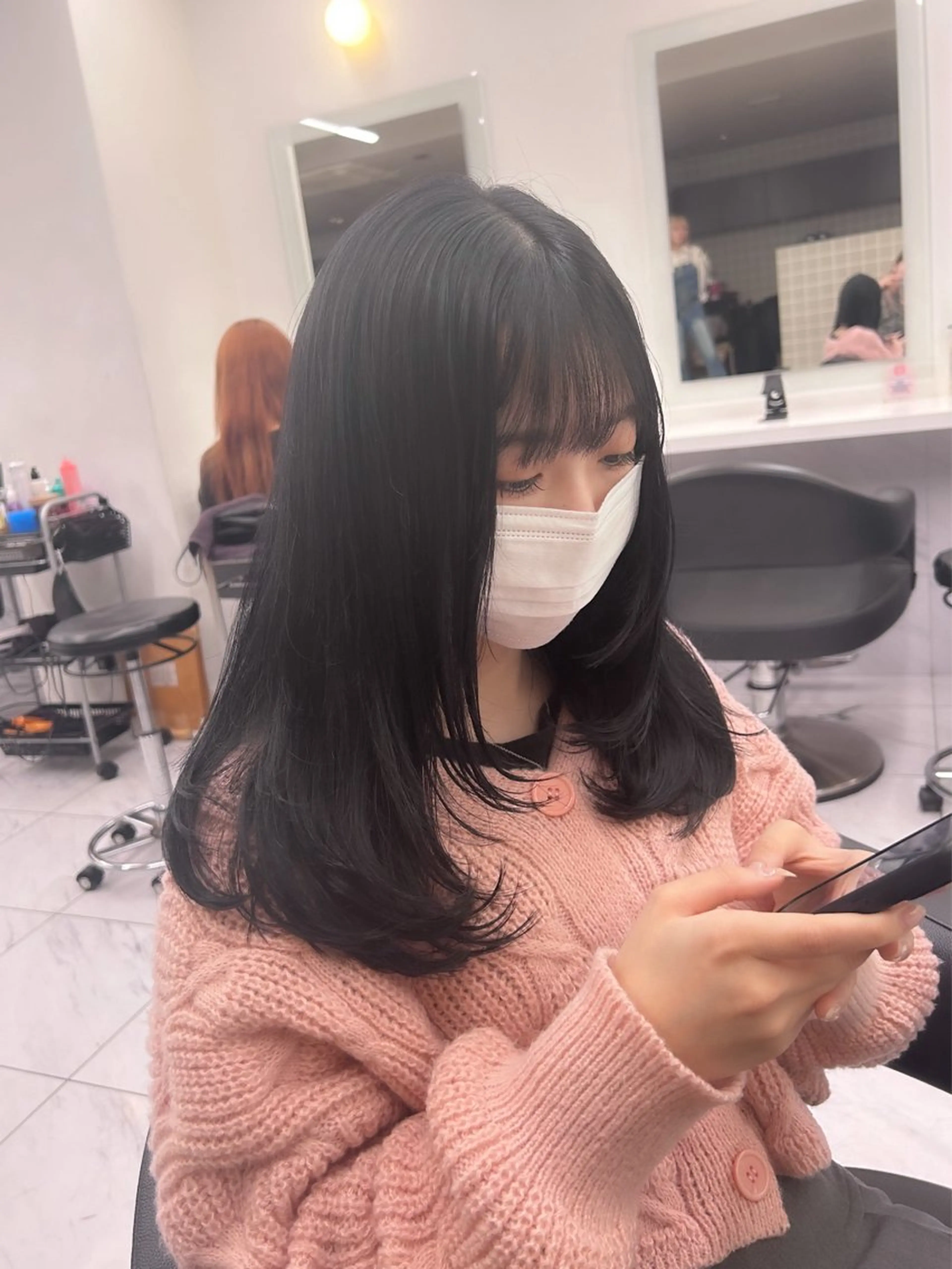 ロング カラー パーマ ヘアアレンジ メンズ キッズ ブリーチなしカラー/ ブラウン/レイヤーのヘアスタイル