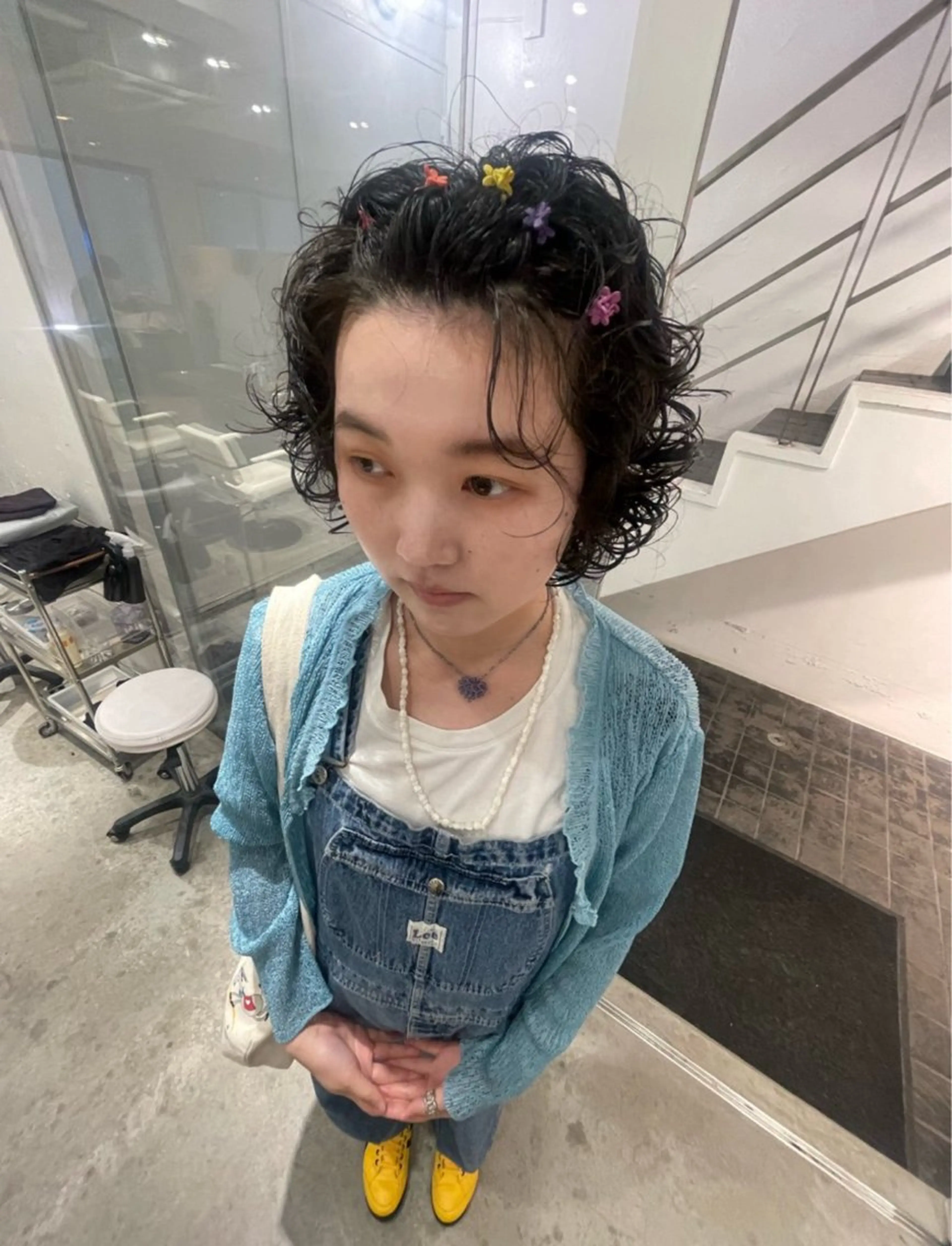 ミディアム パーマ ミディアムパーマ 外国人風カラー プードルパーマ スパイラルパーマ カット パーマ トリートメント スパイラルパーマ 🌐hina⭐️のヘアスタイル